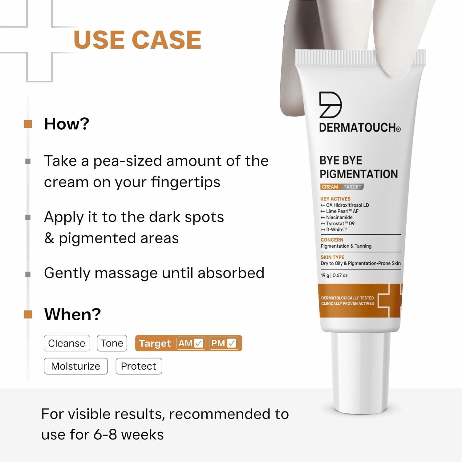 DERMATOUCH Bye Bye Pigmentation Face Cream 19g with Niacinamide