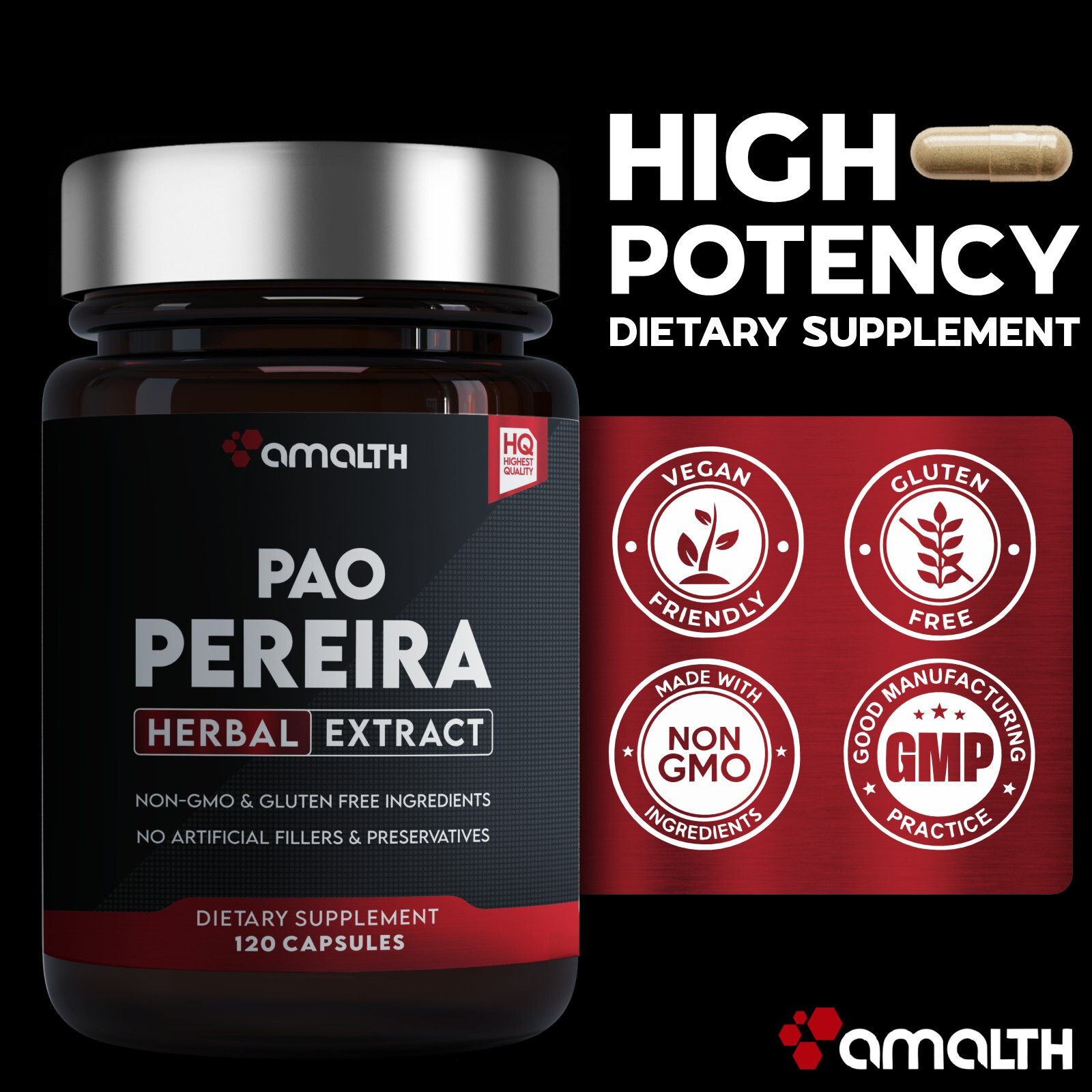 Pao pereira Extract 120 Capsules