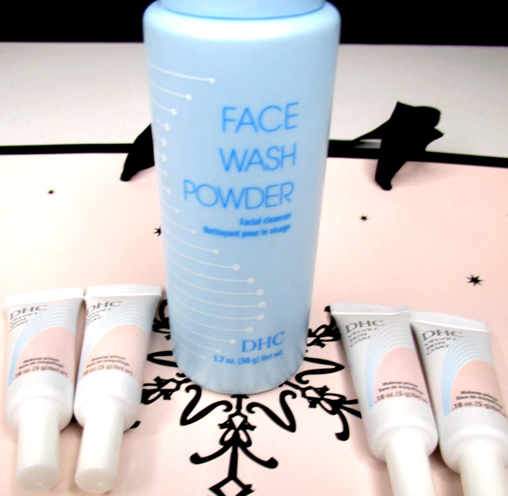 NEW~LOT OF 5 DHC PRODUCTS~4 X Face Primer Mini & 1-Pore Face Powder Wash