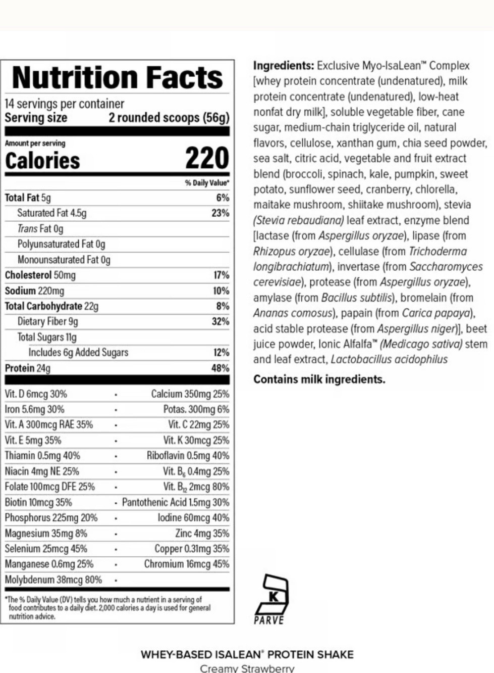 Isagenix Isalean Protein Shake MCT Creamy Strawberry 27.7 Oz Exp 10/26 Shiping🆓