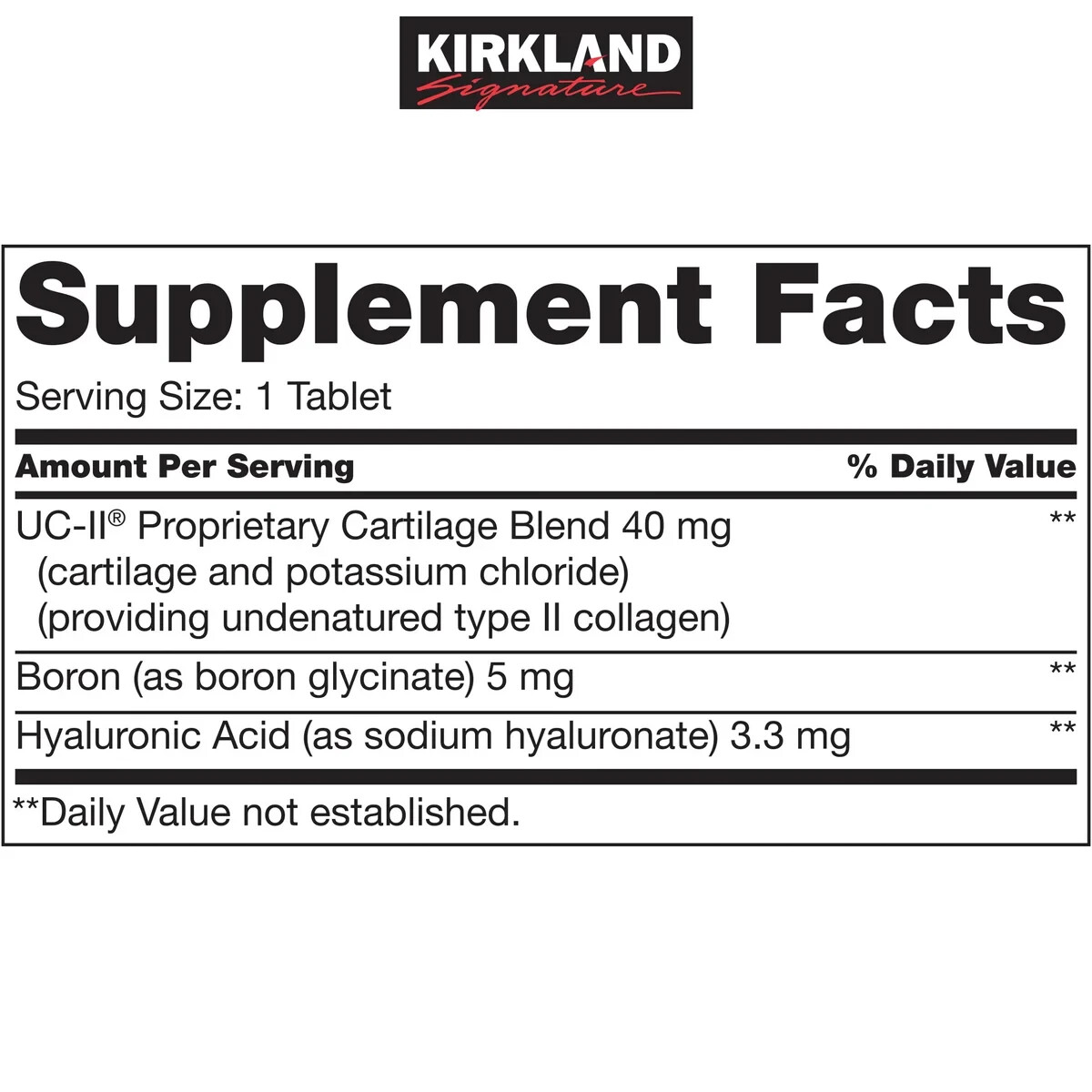 Kirkland Signature Triple Action Joint Health 110 Coated Tablets, Ships Free