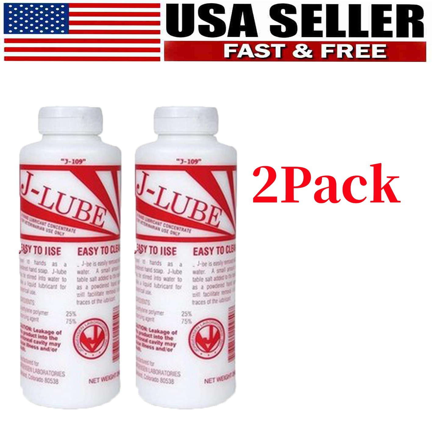 2 Pack JorVet J-Lube Powder Lubricant | Easy-Mix Formula, Non-Irritating