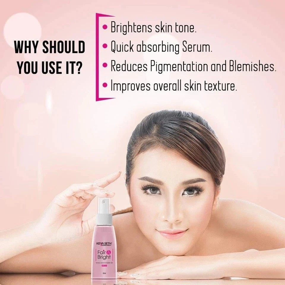 Keya Seth Aromatherapy Fair &Bright Fairness Serum for Brighter Skin SPF15,42ml,