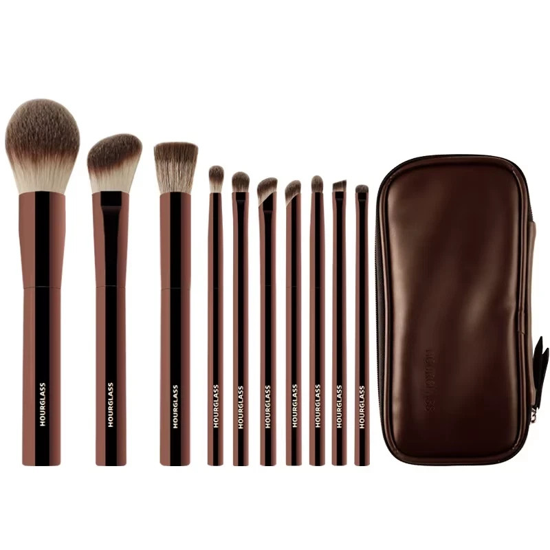Hourglass Cruelty Free Makeup Brush-2024New 10Brushes Set Blusher Powder Eyeshad