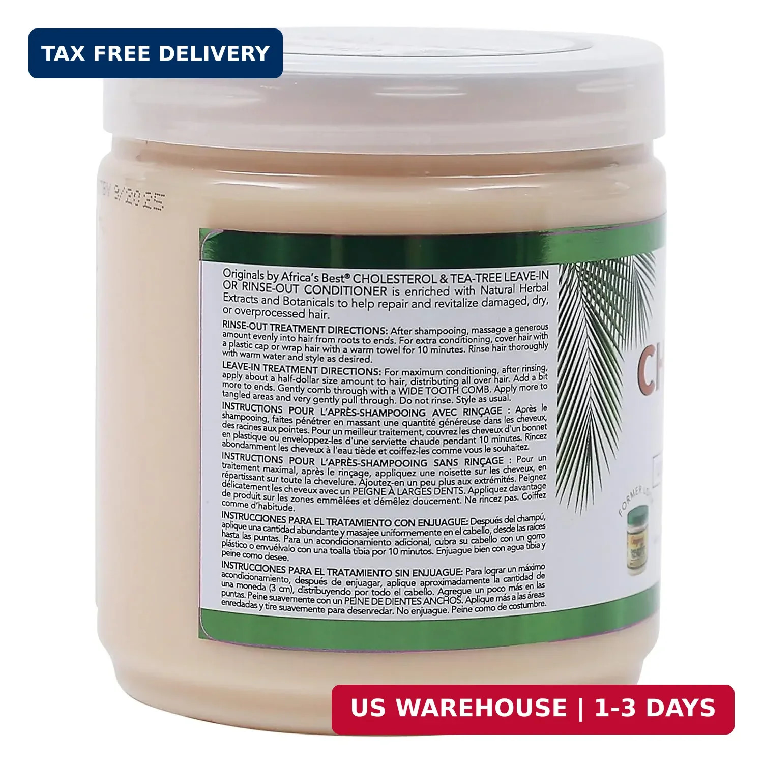Originals by Africa’s Best Cholesterol Tea Tree Oil, Rinse-Out Plus Leave in Con