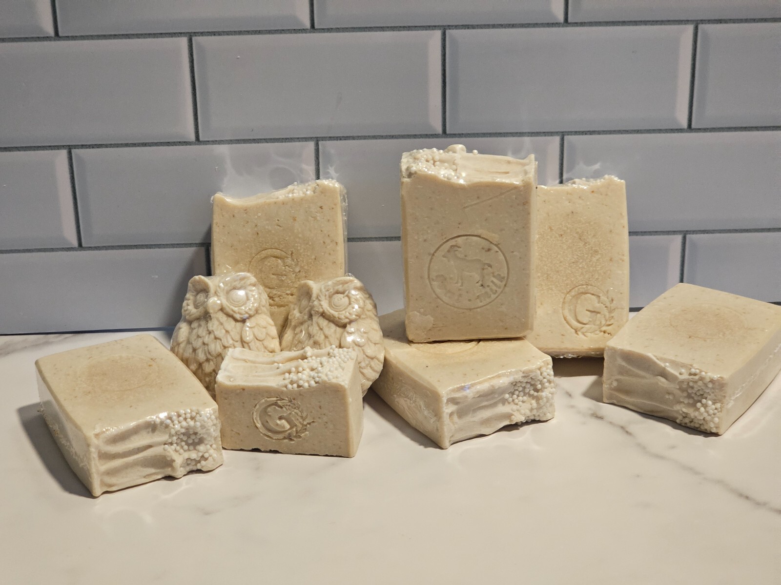 Oatmeal Milk Honey Soap Bars w/Tallow, Goats Milk, and Colloidal Oats