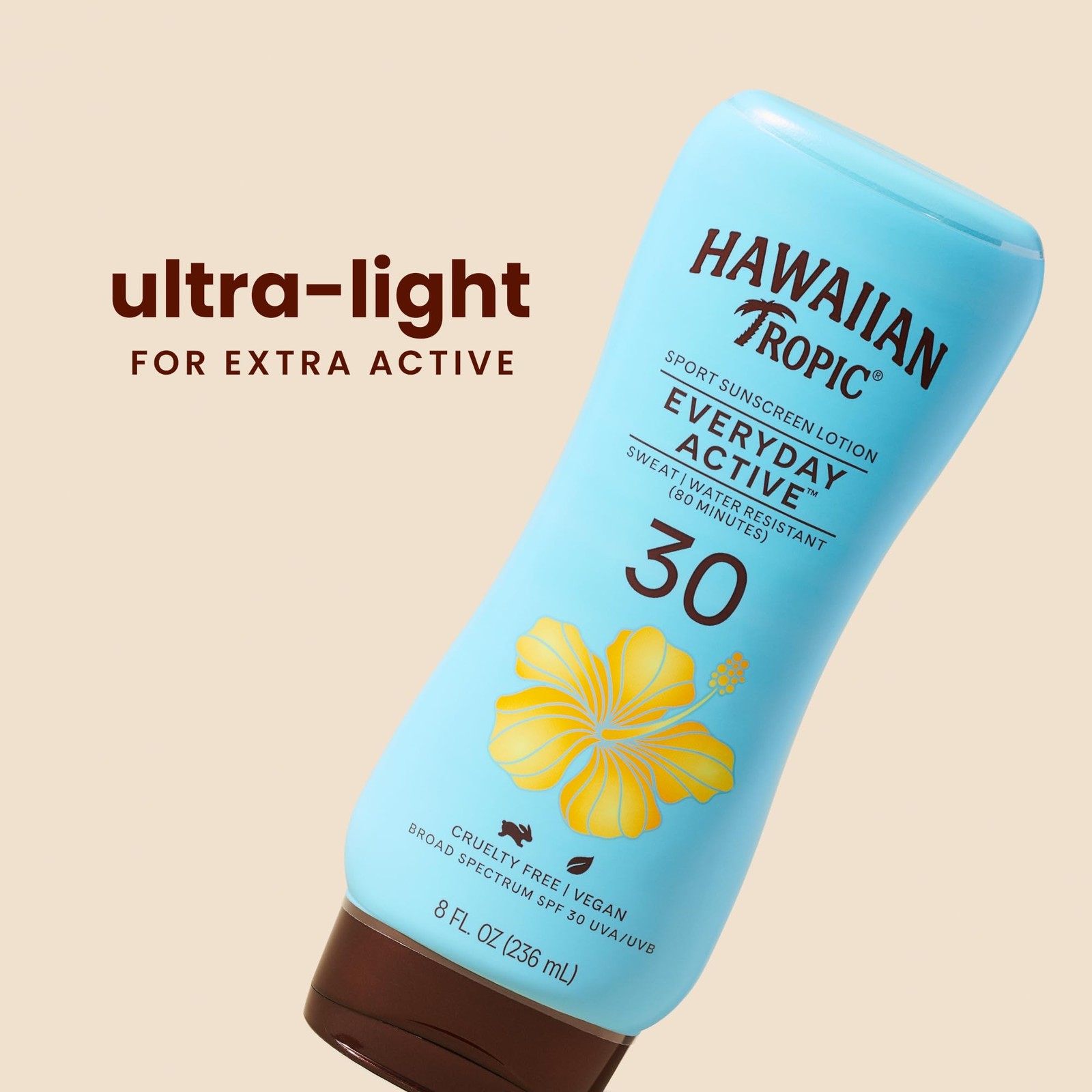 Hawaiian Tropic Everyday Active Lotion Sunscreen SPF 8 Fl Oz (Pack of 2), Sun