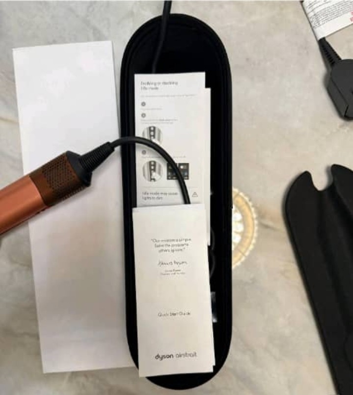 Dyson Airstrait Straightener Amber Silk Wet to Dry Hair Styler