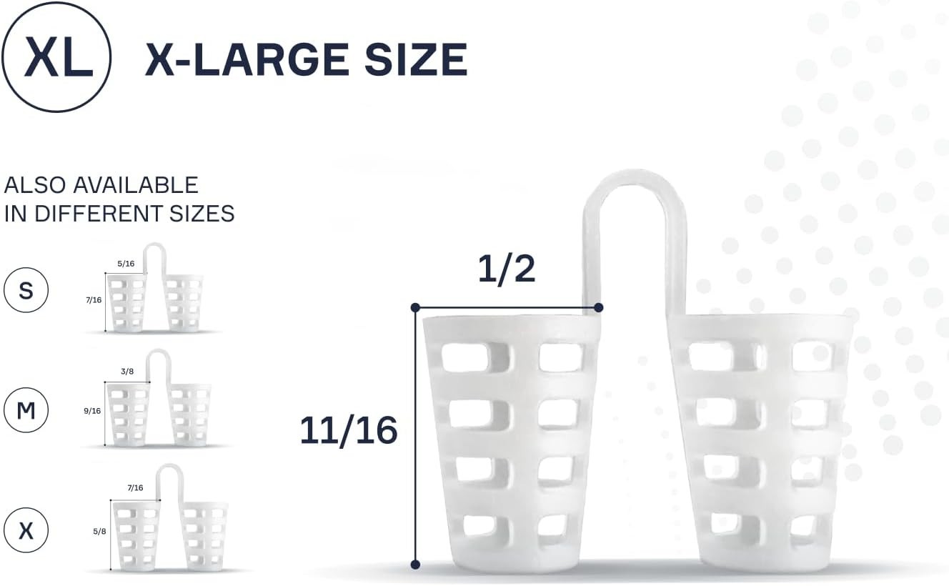 Nasal Dilators for Sleeping – 4 of X-Large ONLY (XL) Soft Silicone Nasal Cones –