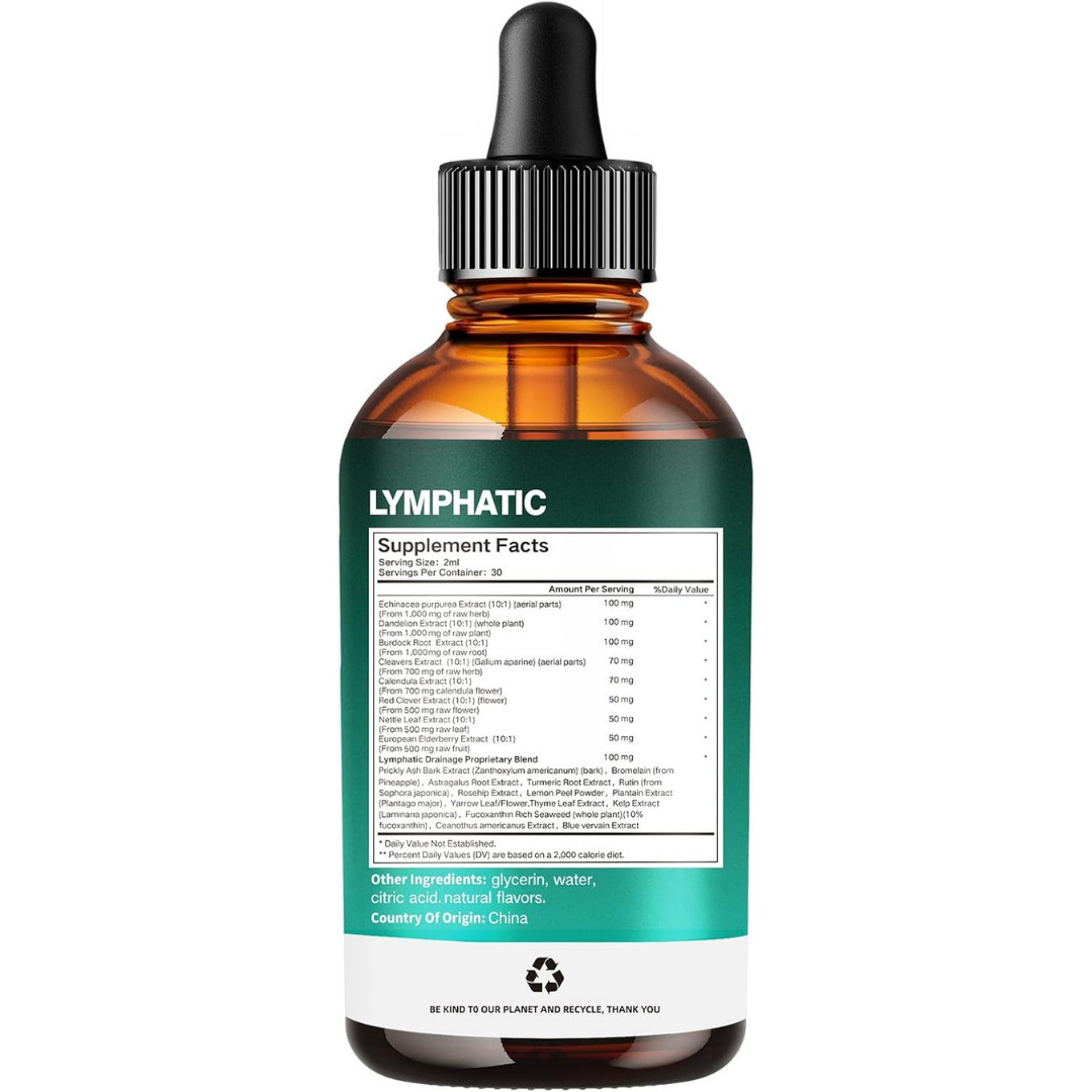 21-in-1 Lymphatic Drainage Drops for Liposomal, 6000mg Immune & Lymph System Sup