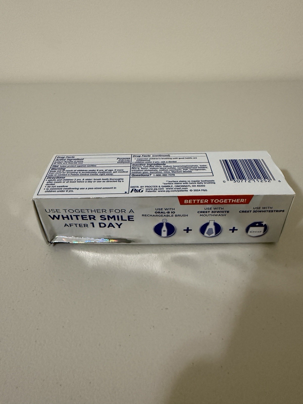 Crest 3D White Brilliance Toothpaste 4.6oz Vibrant Peppermint 4.6 Oz (Exp. 7/28)