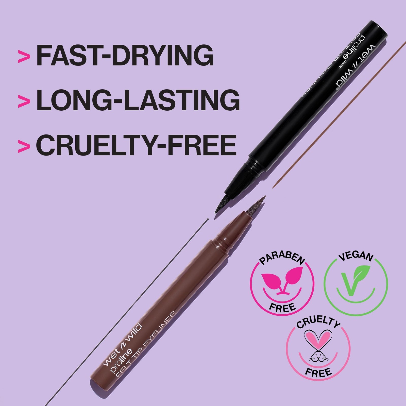 wet n wild MegaLiner Liquid Eyeliner – Dark 1 Count (Pack of 1), Brown