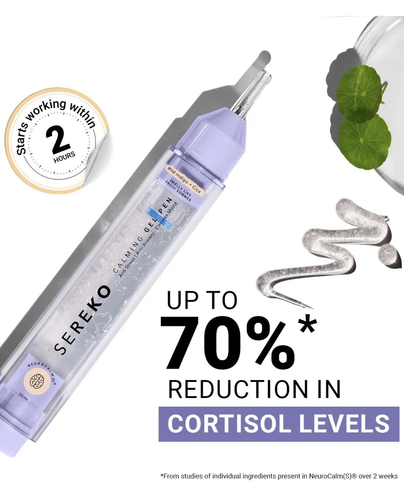 Calming Gel Pen With Wild Indigo & Cica Dark Circles, Puffiness & Acne Spots10ml