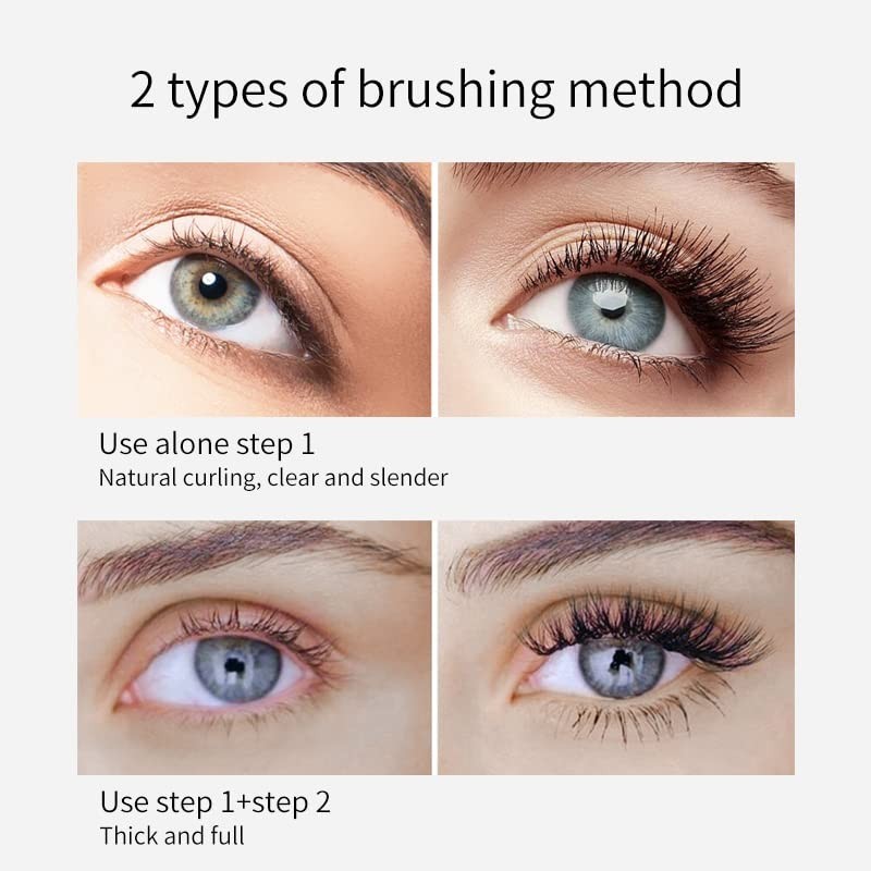 2 in 1 Mascara for VIBELY Mascara 5X Longer Waterproof Lash Cosmetics Mascara
