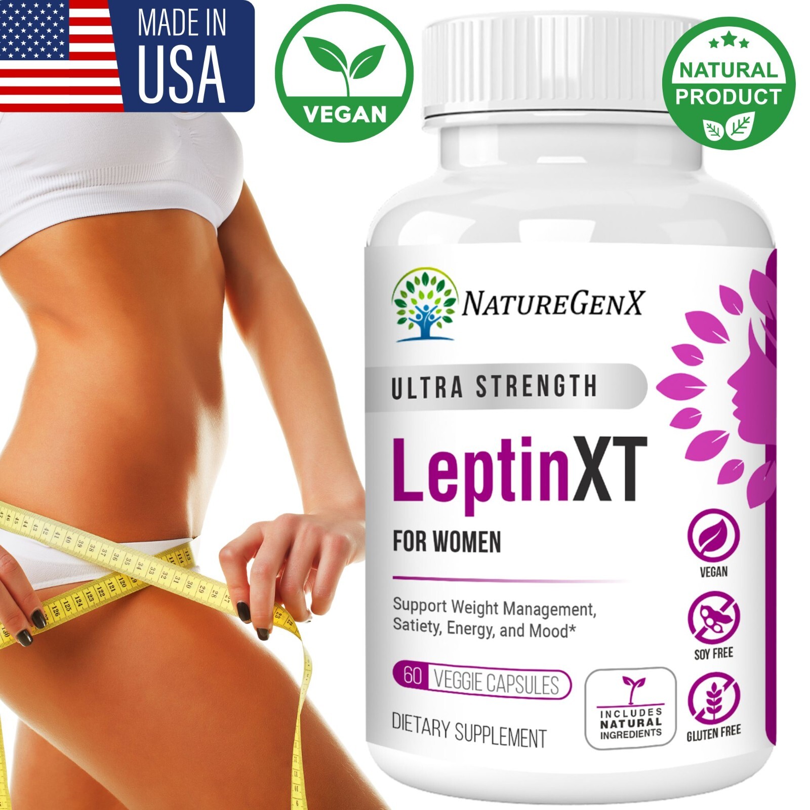 LEPTIN XT – Diet Pills that Work, Leptin Supplements for Weight Loss for Women