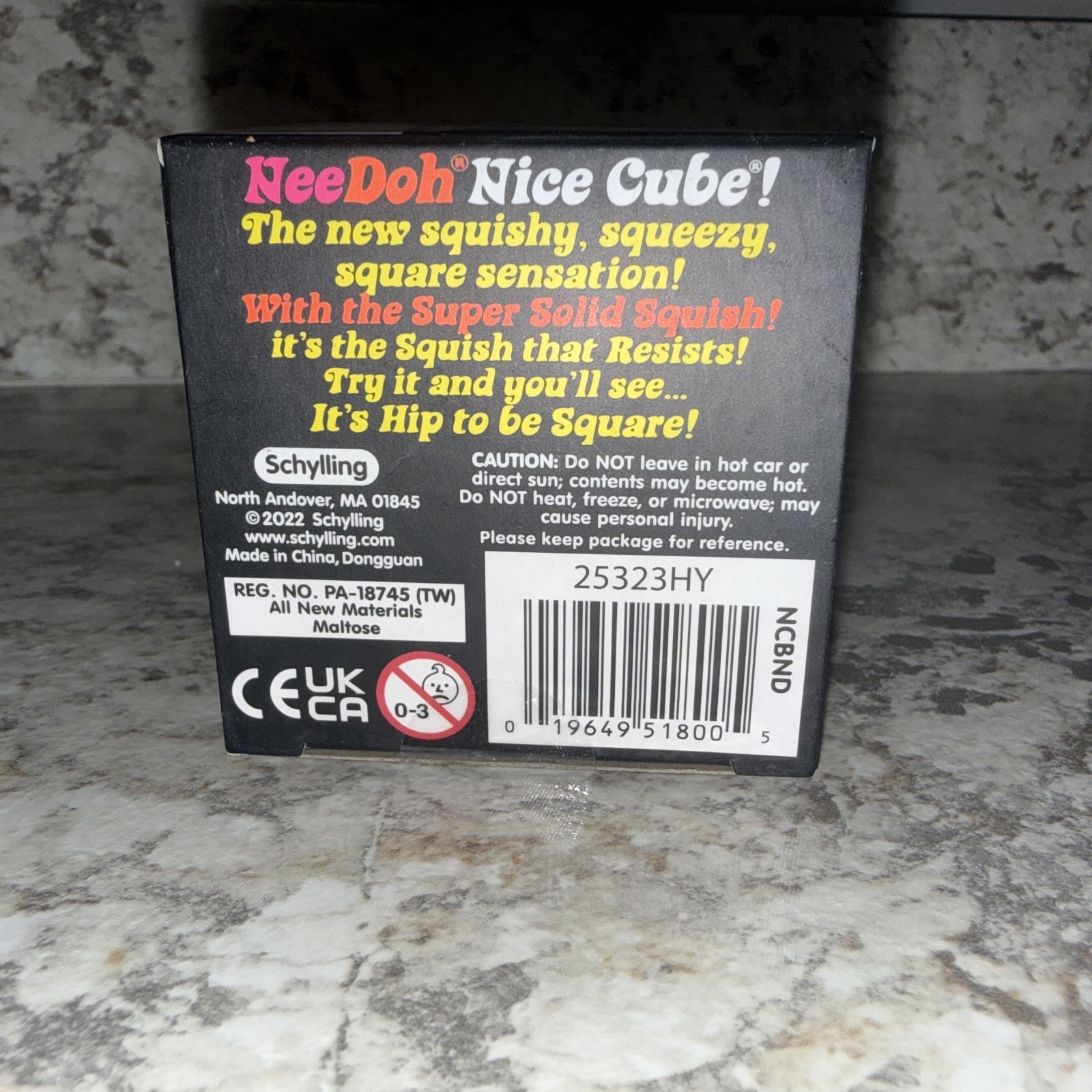 Nee Doh Nice Cube – Super Solid Squish! (Blue) – Brand New/ Sealed!
