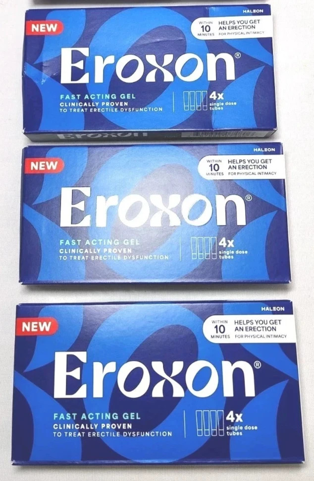 3 Packs of Eroxon StimGel Fast Acting Gel. 4 Single Dose Tubes per pack total=12