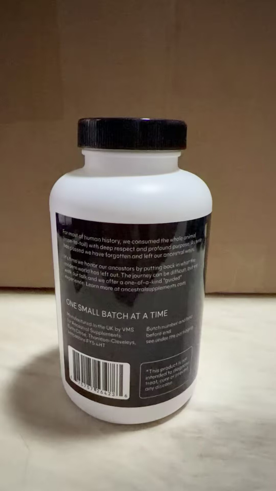 2 bottles of ancestral supplements,grass fed beef organ supplements,180capsules-
