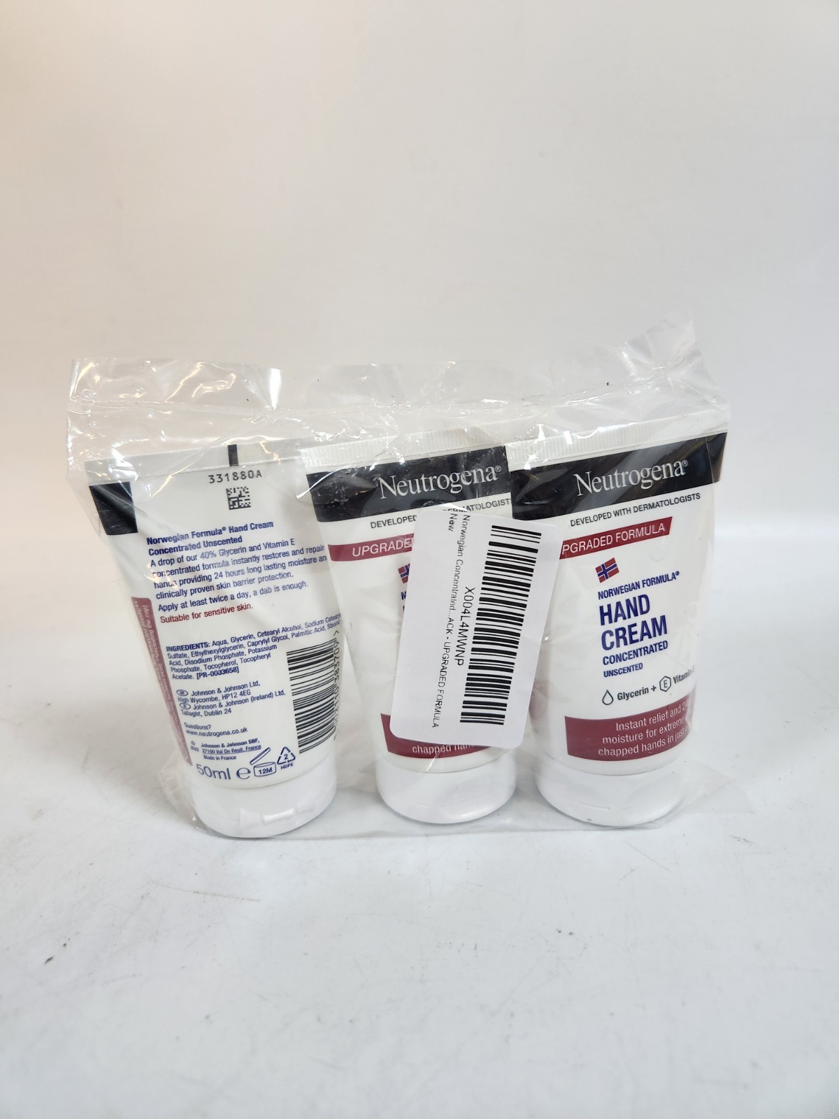 Neutrogena Norwegian Formula Hand Cream, Unscented 50ml- 3 pack