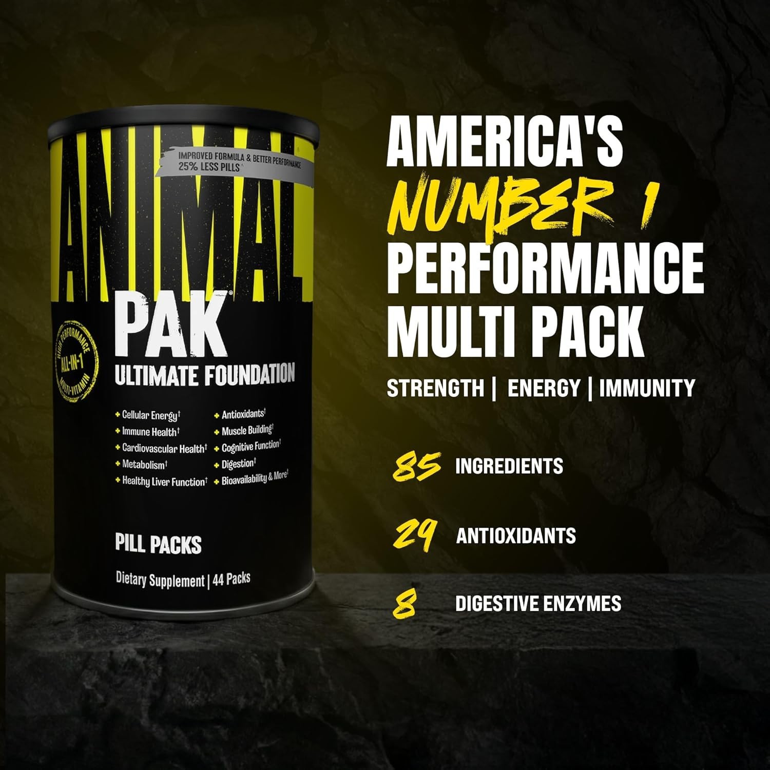 UNIVERSAL NUTRITION ANIMAL PAK Ultimate Foundation Multivitamin for Men 44 Packs