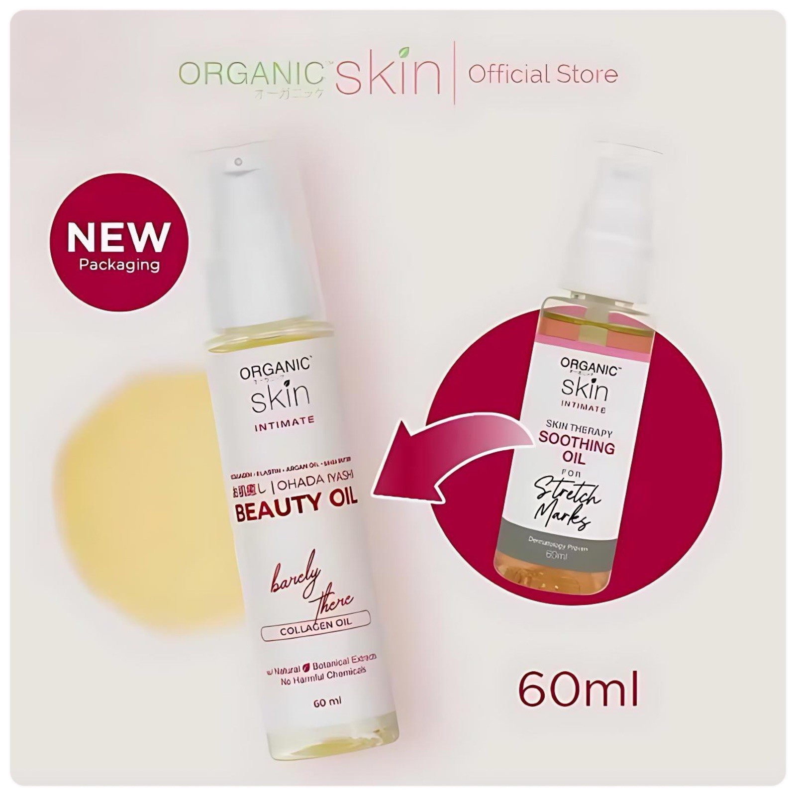 Organic Skin Japan Intimate Beauty Oil – Barely There Collagen Oil 60ml