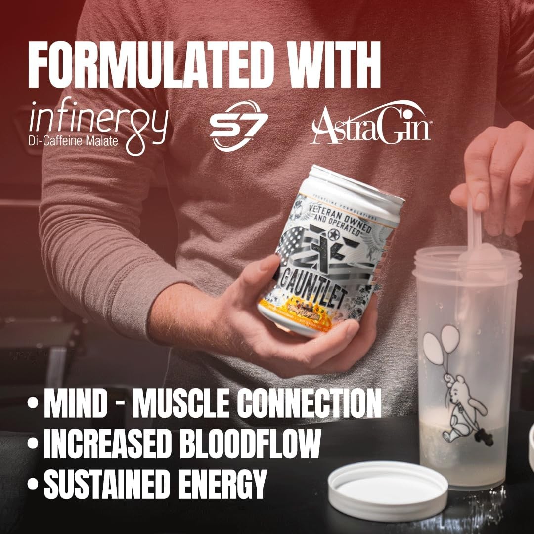 Gauntlet Pre-Workout Powder,Explosive Workouts,Laser Focus,Mid Stim,Amazing Flav