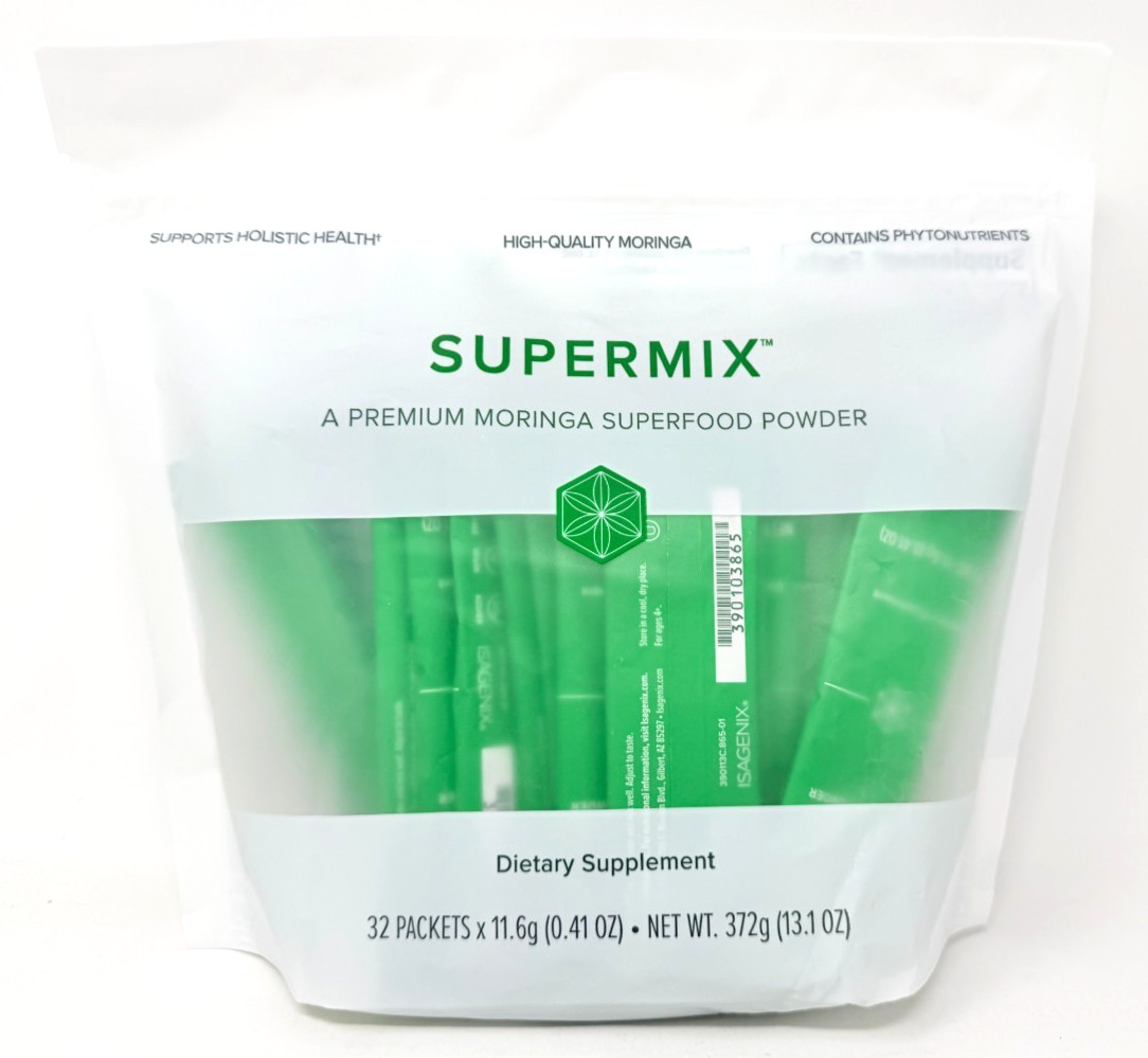 Isagenix SUPERMIX Premium Moringa Superfood Powder – 32 Packets – EXP 1/2027