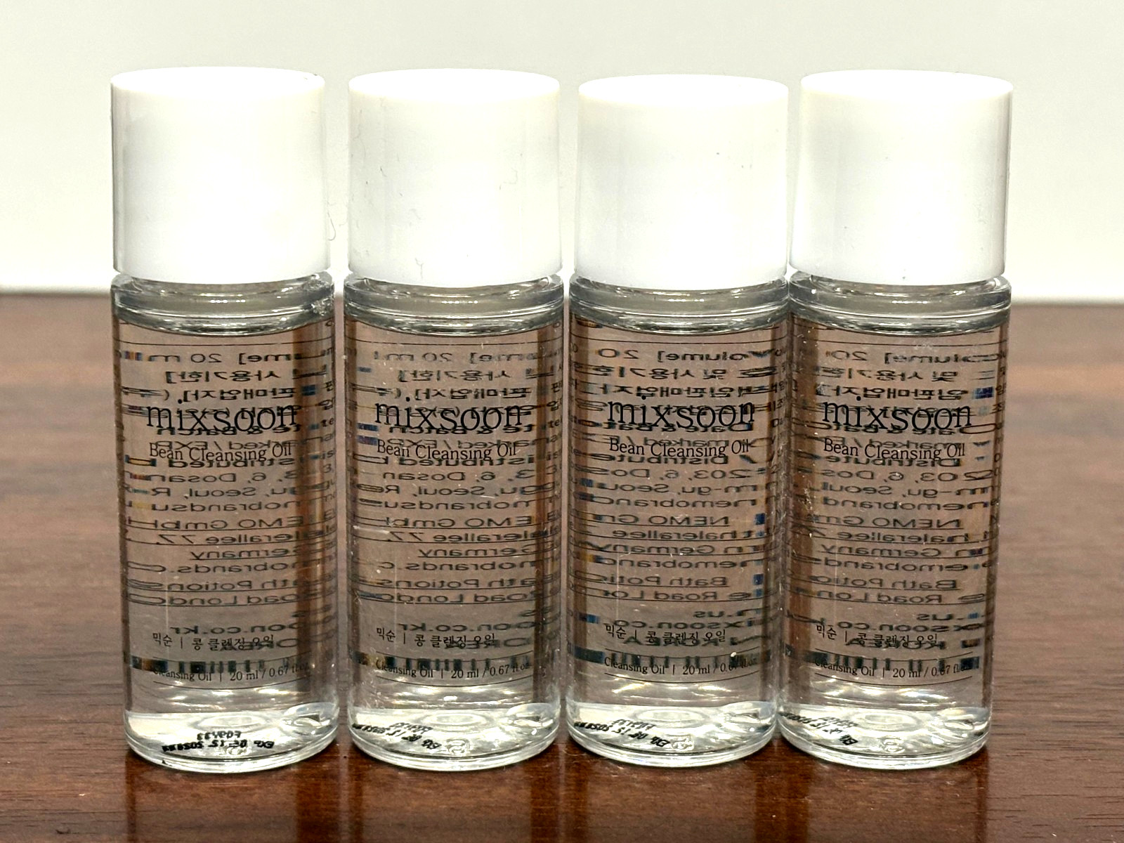 4x MIXSOON BEAN CLEANSING OIL 0.67oz / 20ml Ea NEW