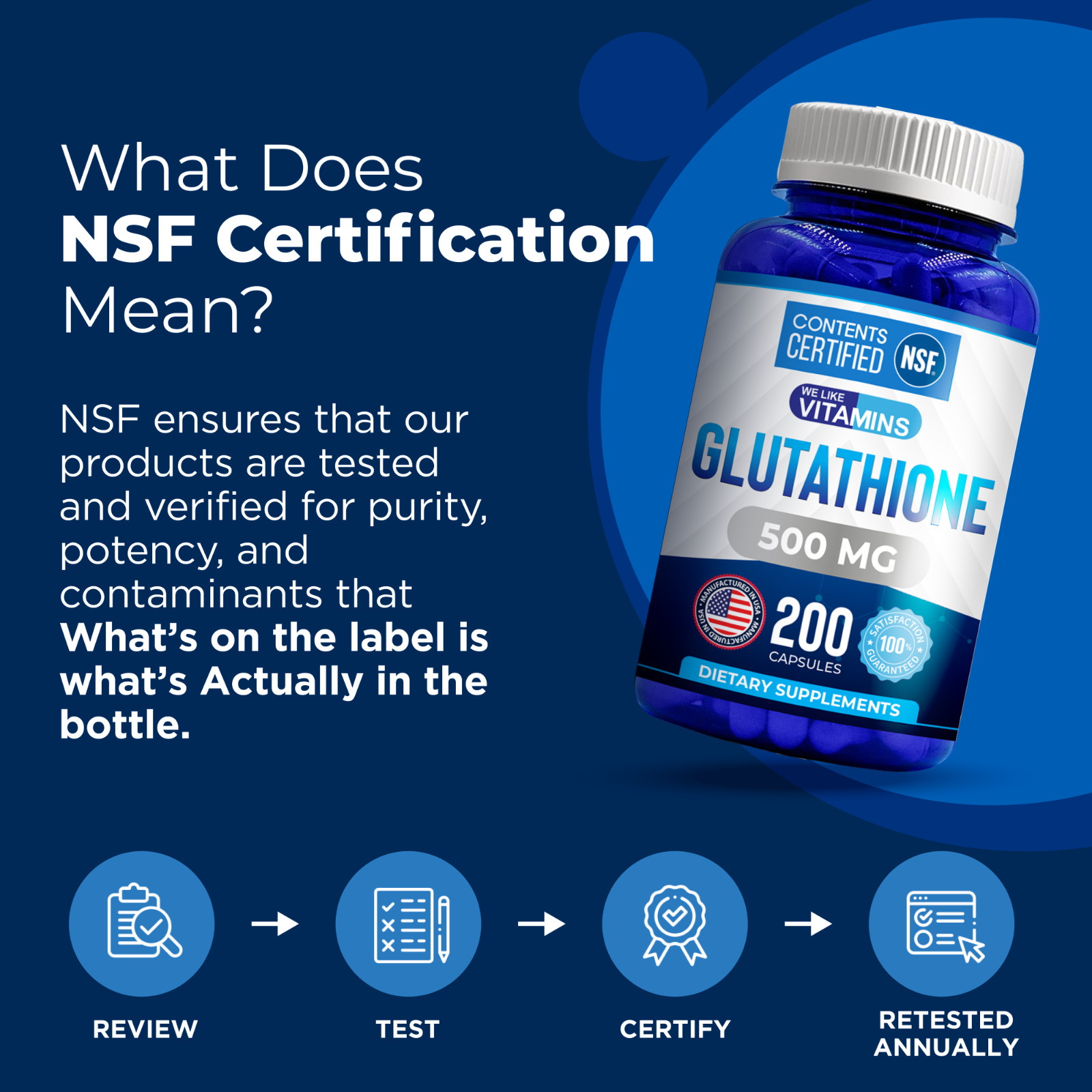 Glutathione 500mg Capsules – 200 Count