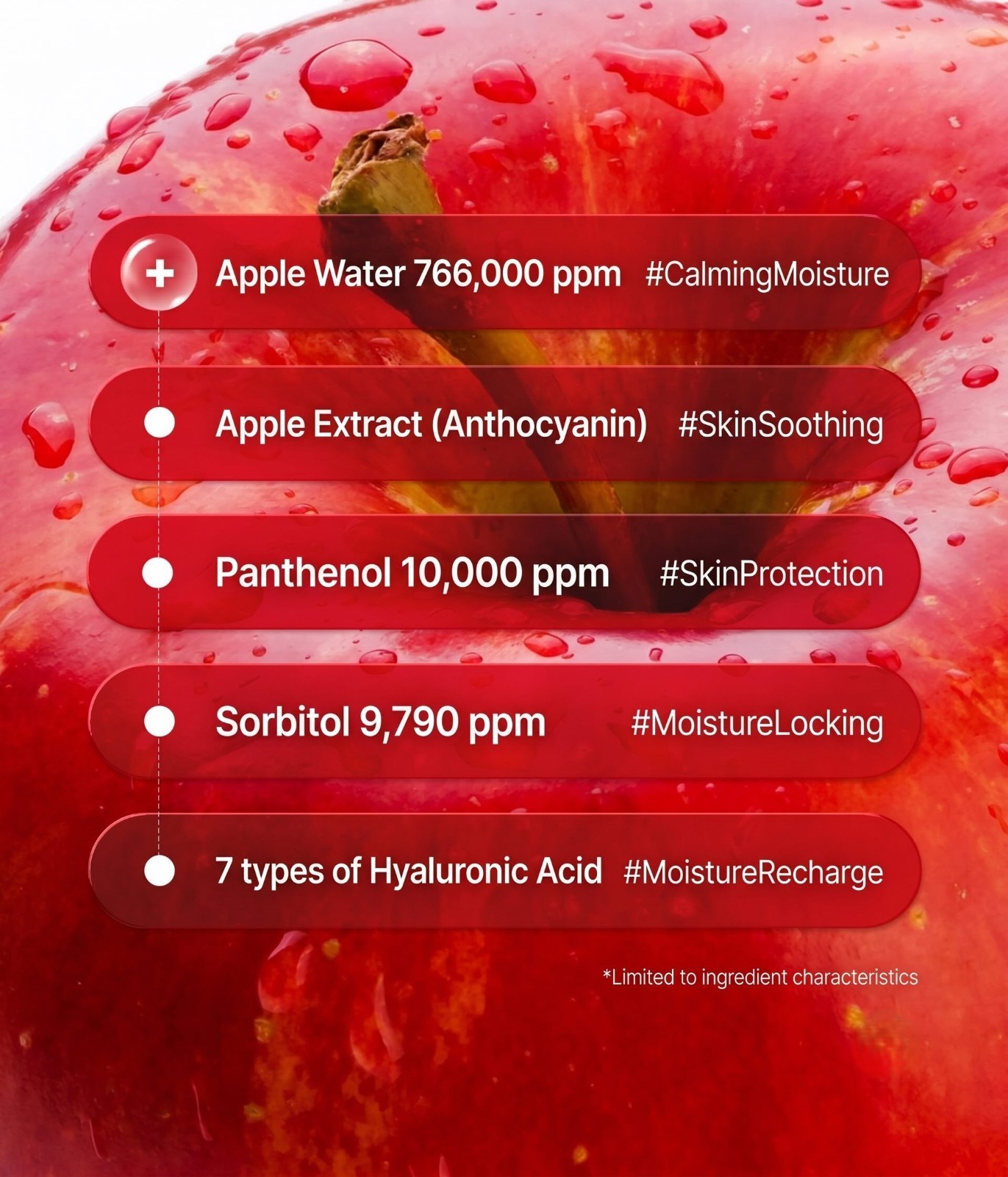 rdrd Vegan Red Apple Lacto Calming Popping Toner 95g Bubble Cooling K-Beauty