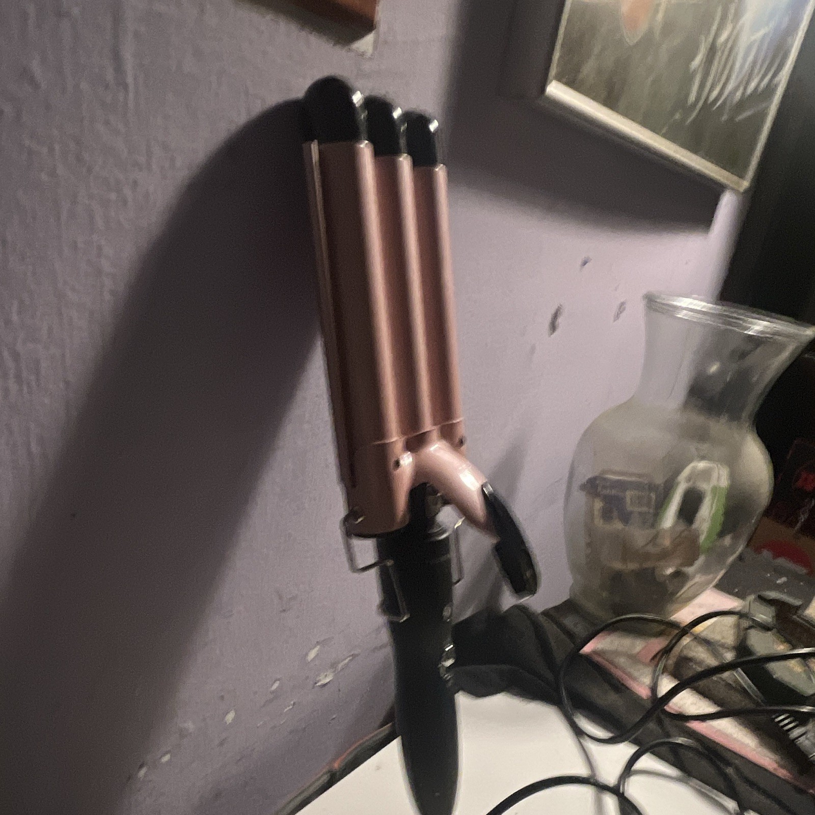 TRUE BEAUTY TB-338 Triple Barrel Hair Waver Ceramic Pink/Black