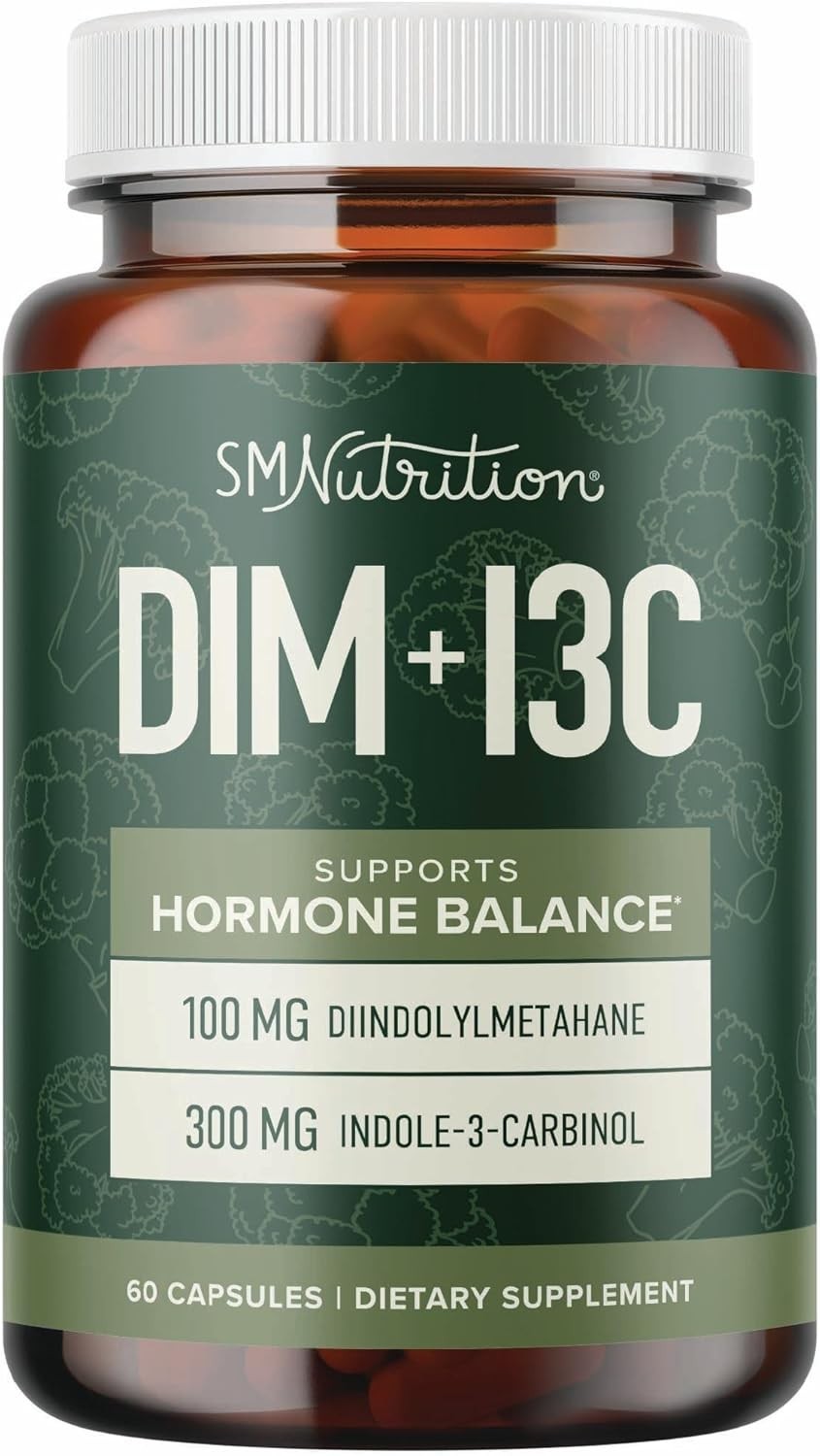 DIM & Indole 3 Carbinol for Hormone Balance for Women & Men | I3C Complex | E…