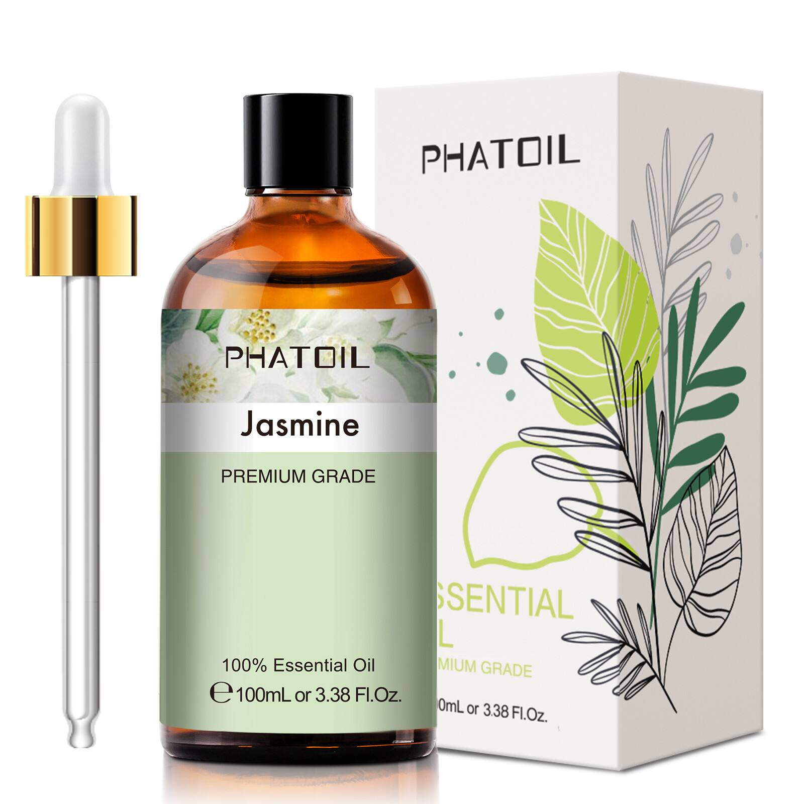 100ML Jasmine Essential Oils Pure Natural Aromatherapy Therapeutic Grade Oil US