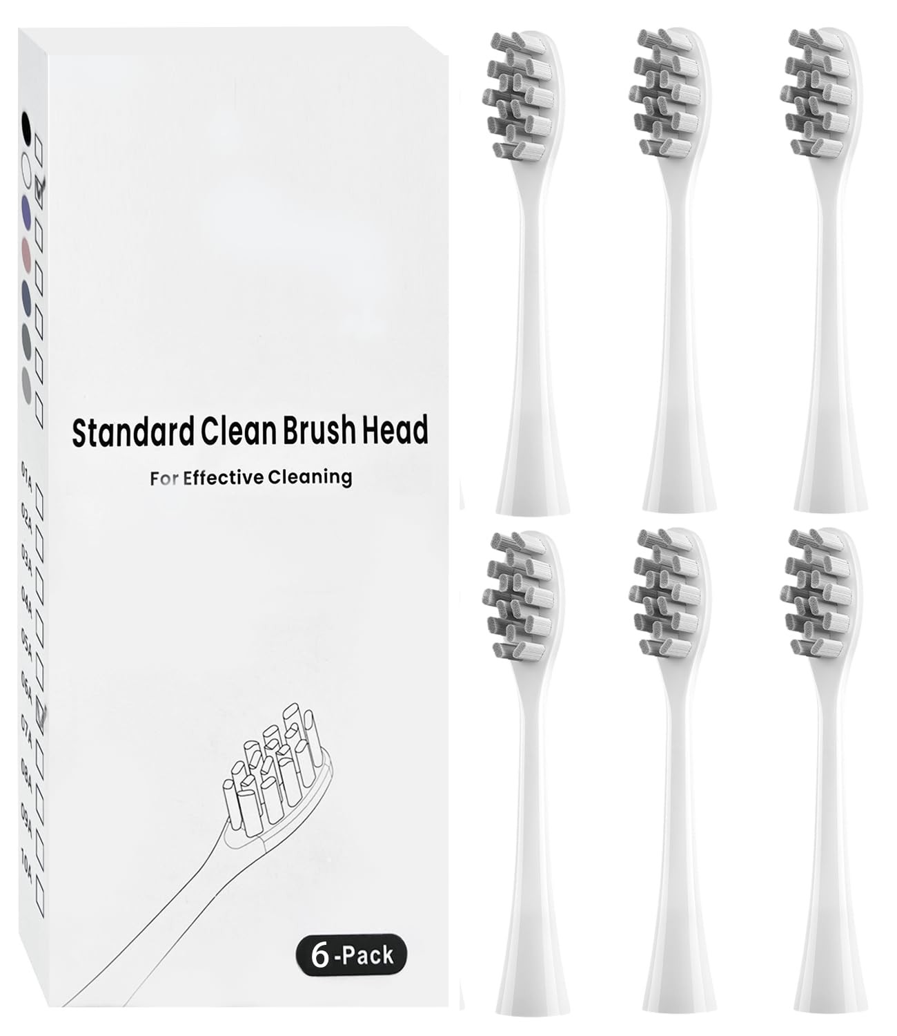 6 Pack Brush Heads with Oclean Toothbrush Heads for Oclean Spark, Flow, X , X…