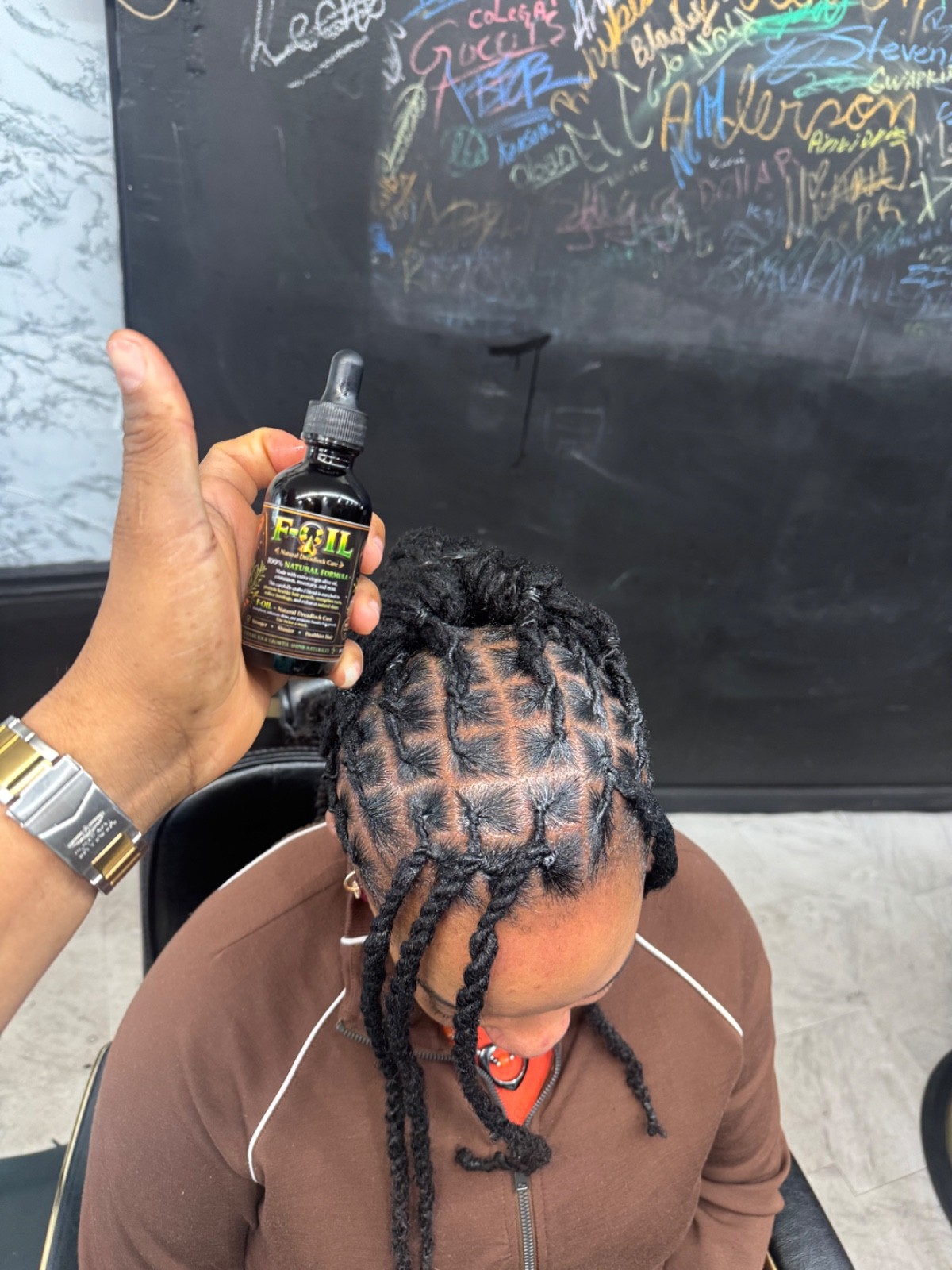 hair oil : F Oil 100% Natural Hair Oil – Rosemary, Mint, Cinnamon&olive oil 100%