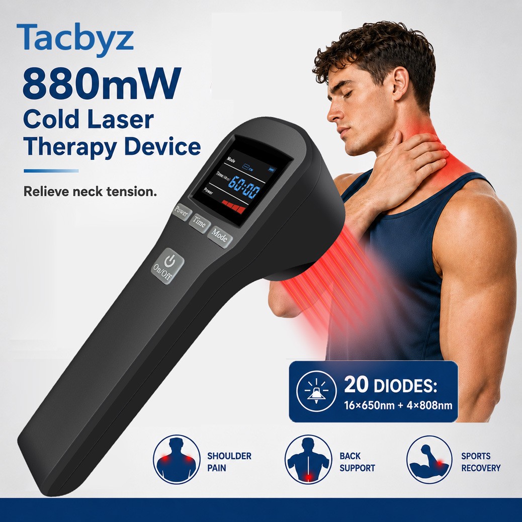 808mW Physiotherapy Cold Laser Infrared Red Light Therapy For Neck Pain Relief