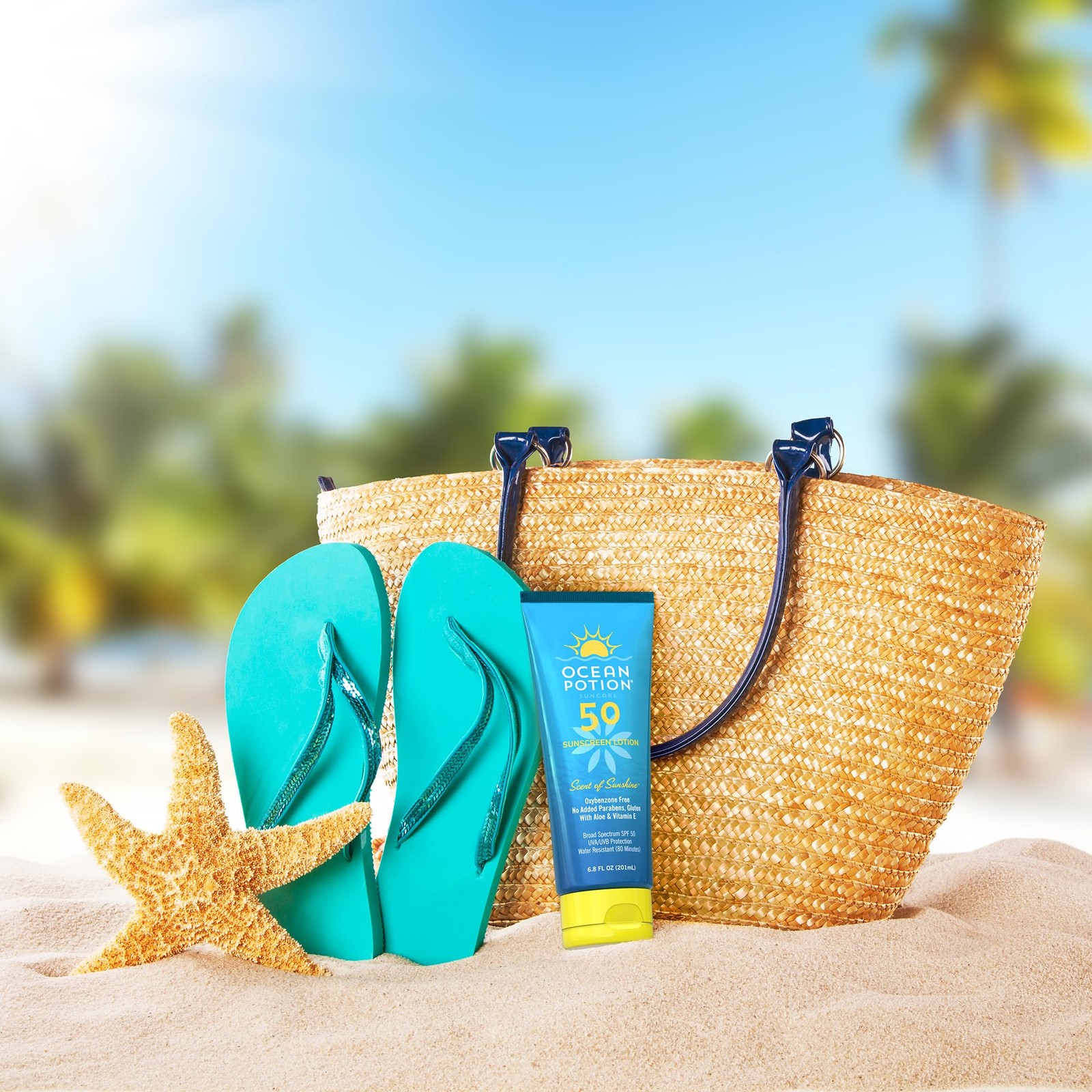 Ocean Potion SPF 50 Sunscreen Body Lotion, Broad 6.8 Fl Oz (Pack of 1)