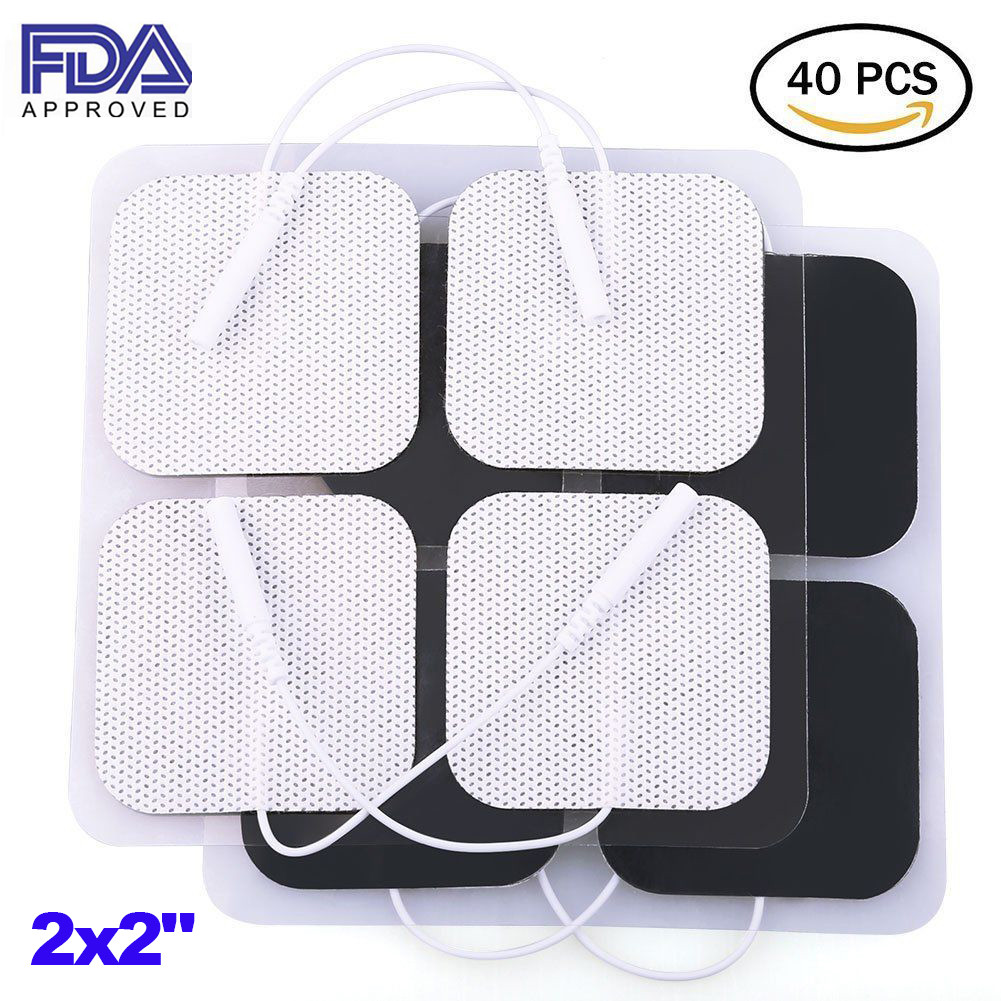 40PCS Replacement Electrode Pads for Massagers Units 2×2» FDA Approved USA