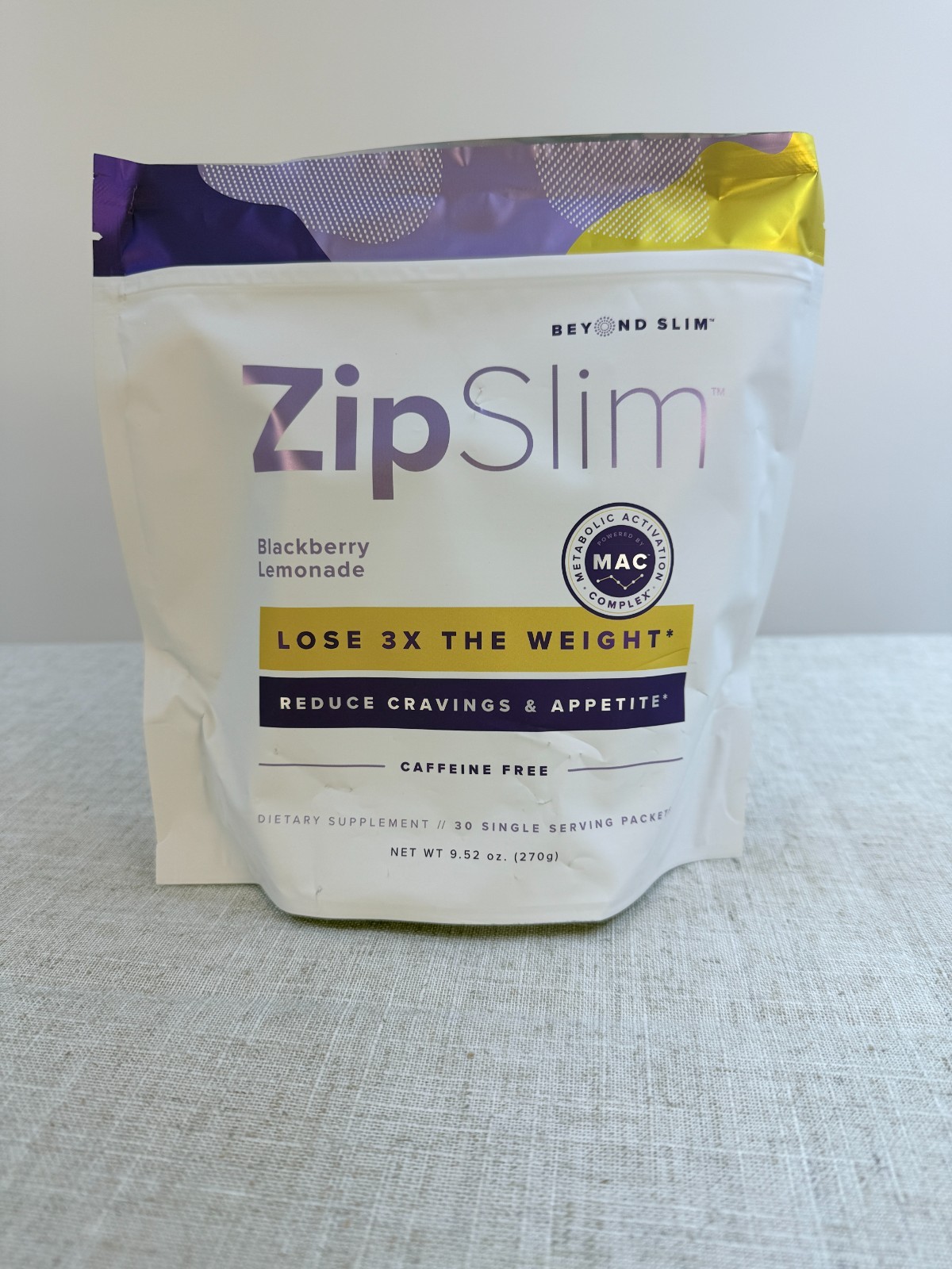 Zip Slim Blackberry Lemonade, New Seal Package Exp 04/2026 – 30 Packets