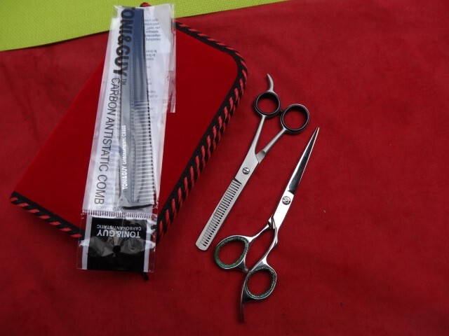 60Days WRNTY_7″ Barber Hairdressing Hair Scissors+ 6.5″ Thinning /Japanese Steel