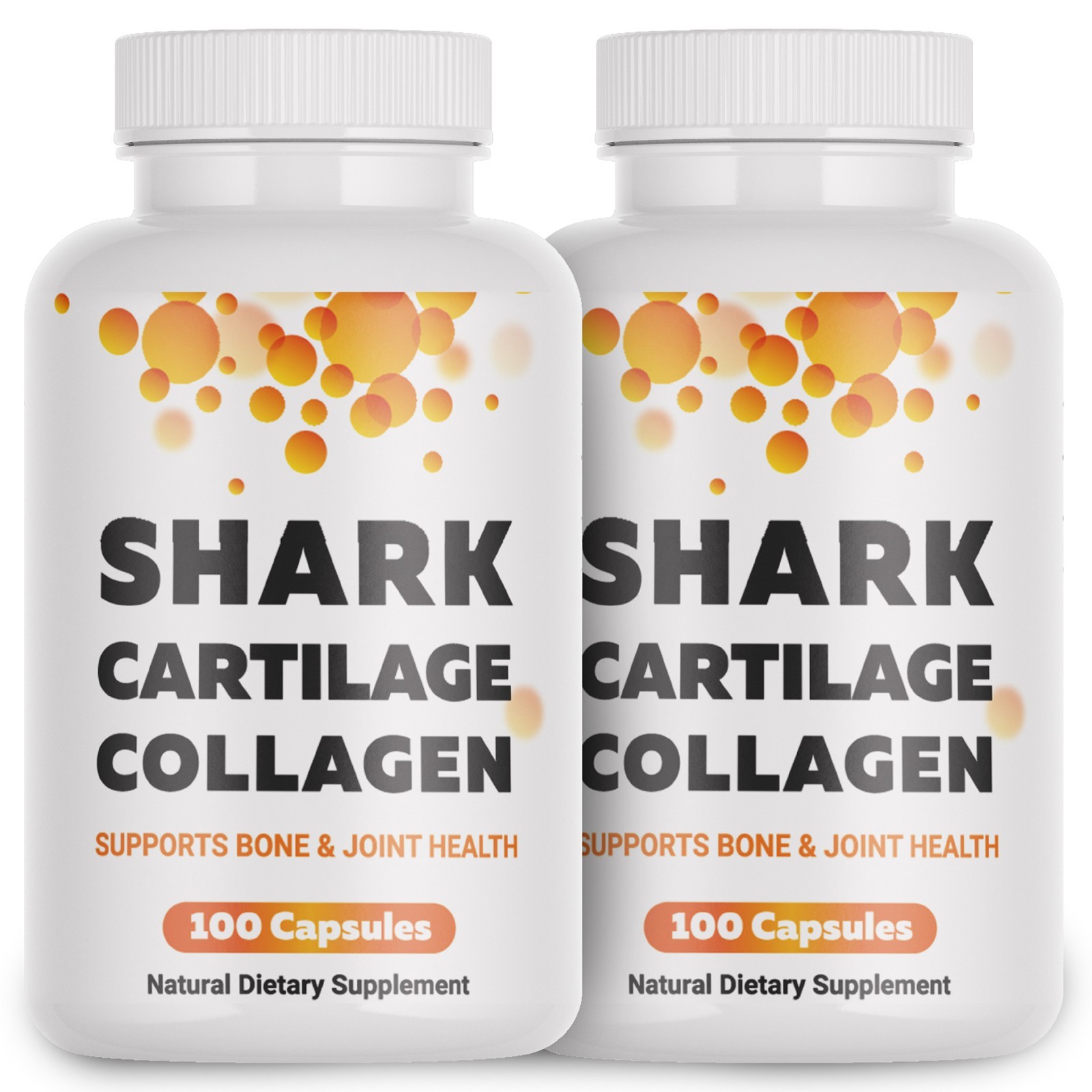 FabLab Shark Cartilage 2 Pack – 200 Capsules – Joint & Bone Support Supple