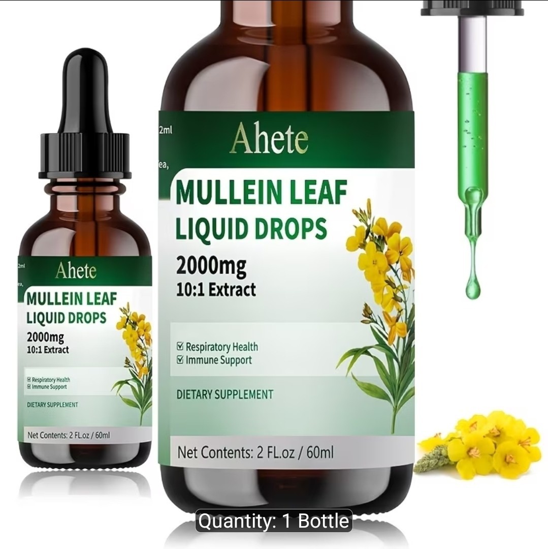 Mullein Drops for Lungs – Lung Health Supplement – Mullein Leaf Extract…