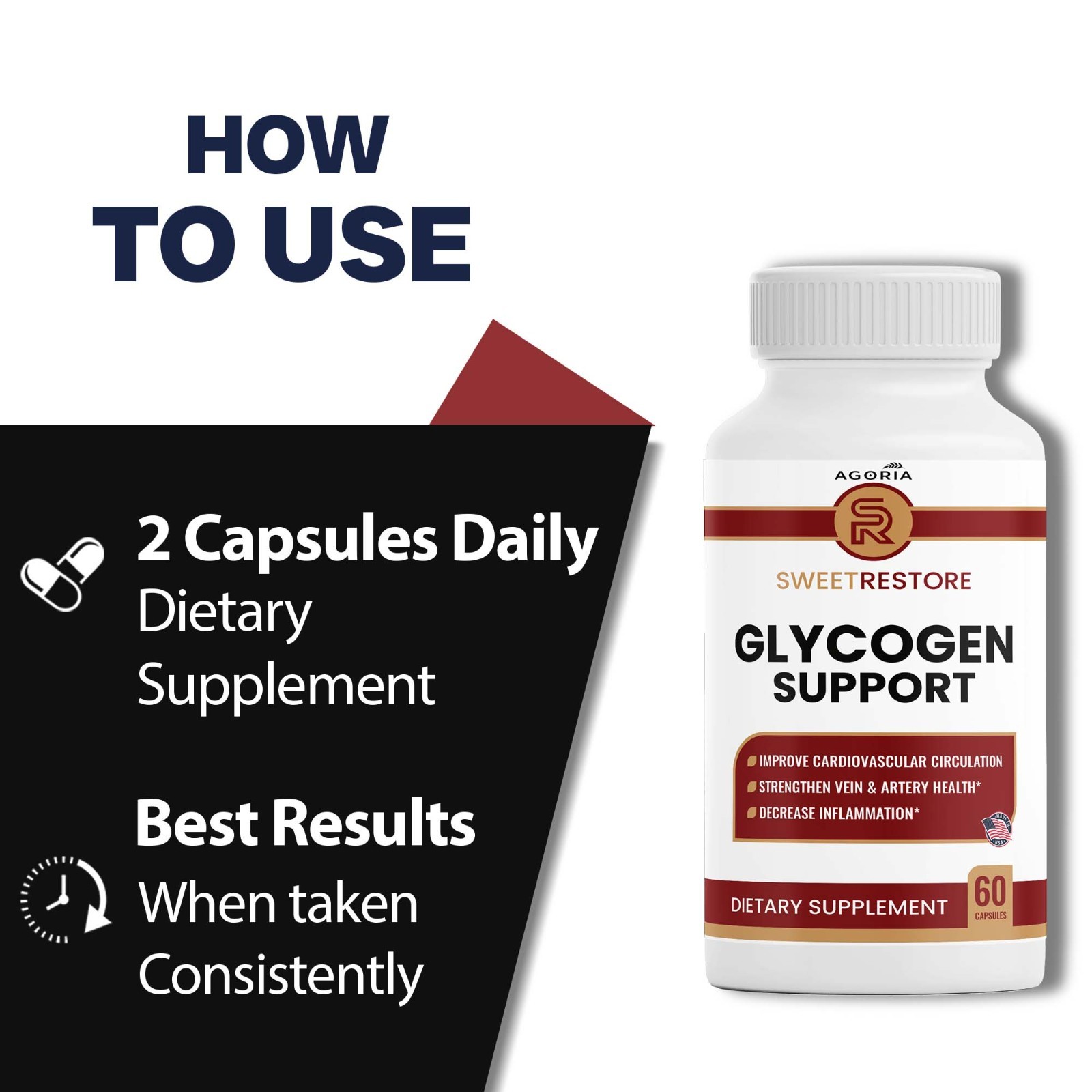 (4 PACK) Sweet Restore Glycogen Support Capsules, Joint Support (240 Capsules)