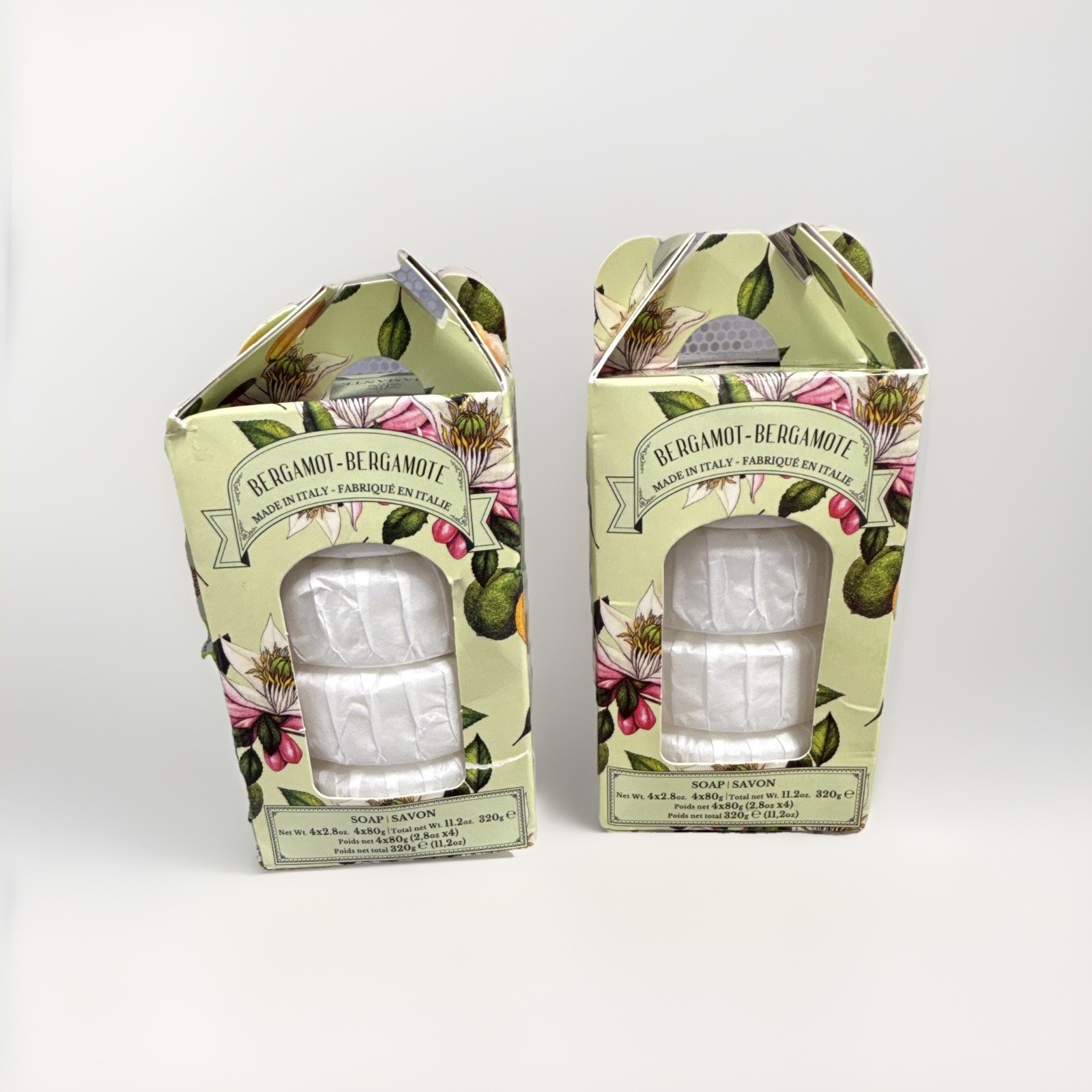 2-Pack Diamante Bergamot Triple Milled Soap Bar Multipack 11.2 oz Made in Italy
