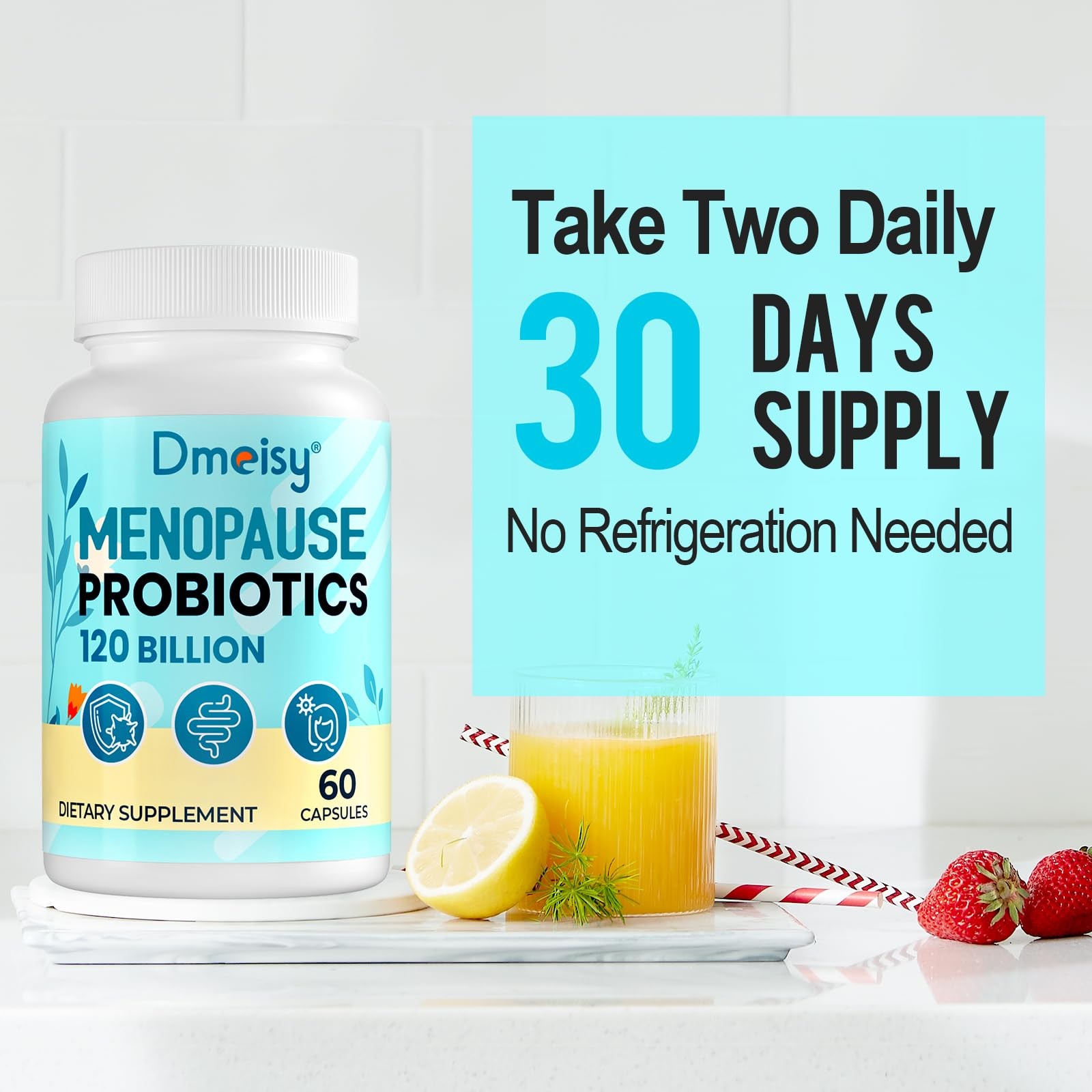 Menopause Supplements for Women, 120 Billion CFU Probiotic, 13-in-1 Herbs