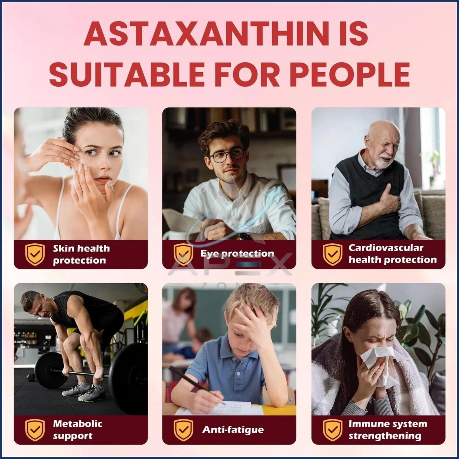 Astaxanthin 12mg 120 Softgels, 4 Month Supply,Triple Strength,Non-GMO,Eye Health