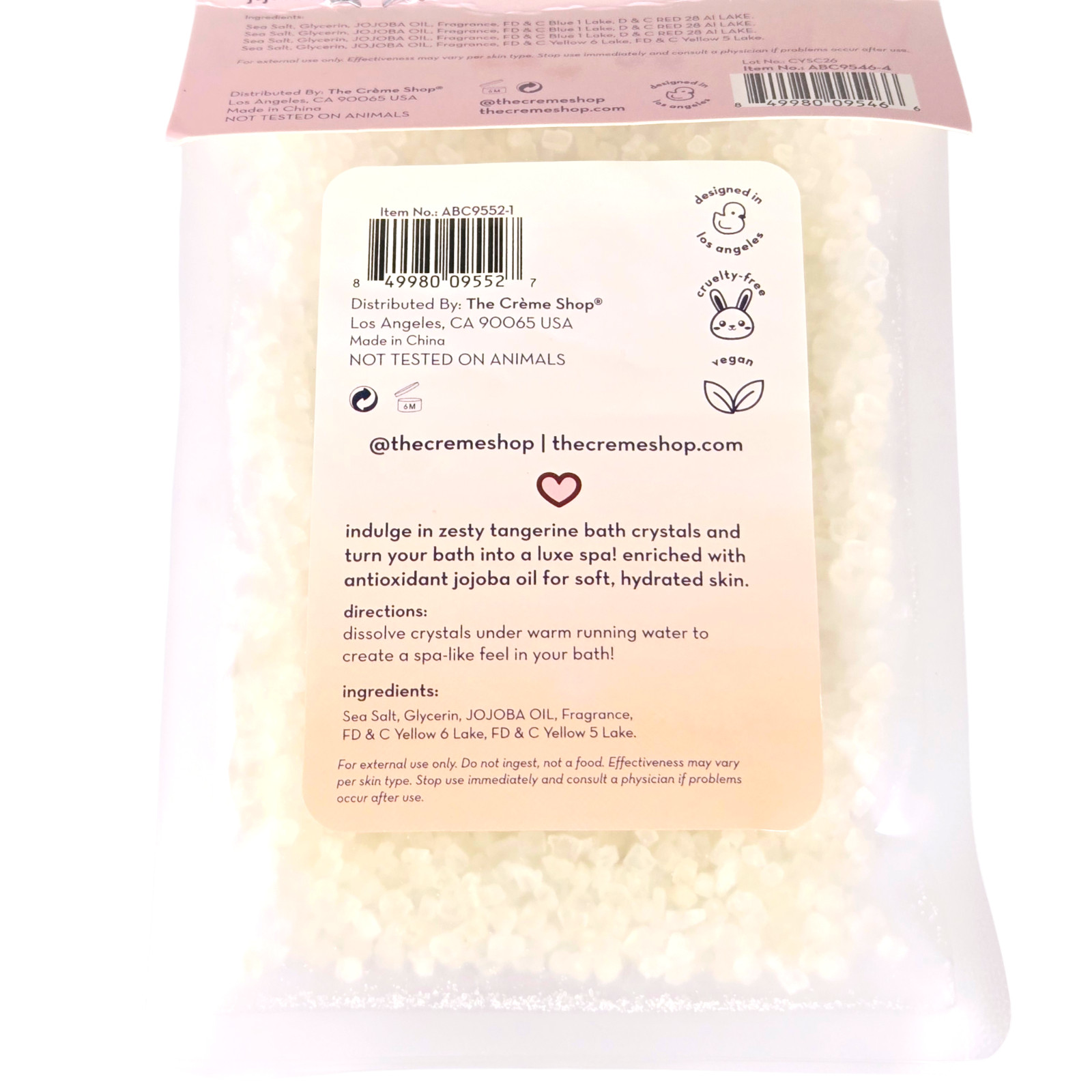 The Creme Shop Aromatherapy Bath Crystals 4 Pack Jojoba Oil 11.2 oz New