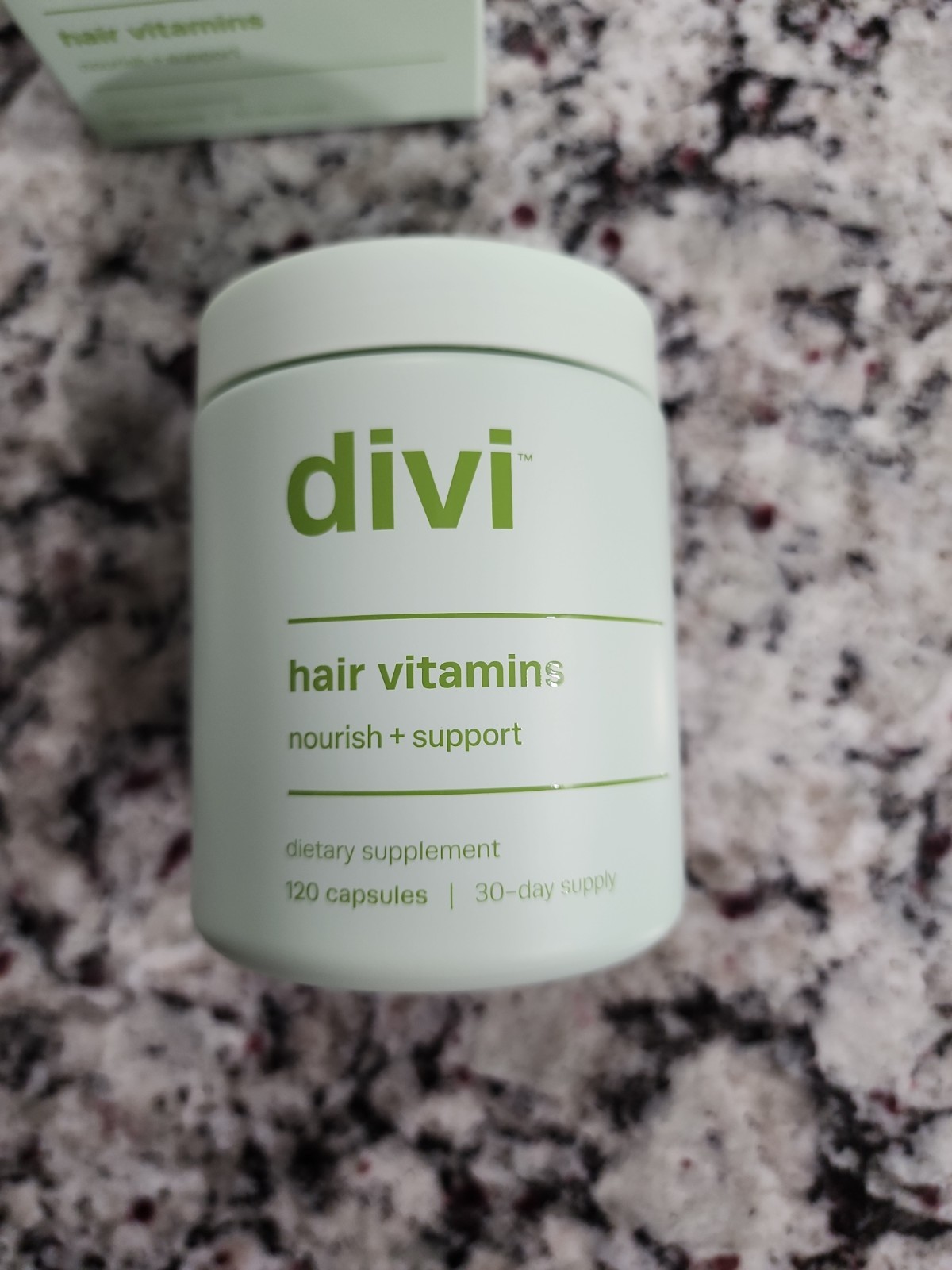 DIVI Hair Vitamins nourish+ support supplement 120 capsules /30-day supply 07/26