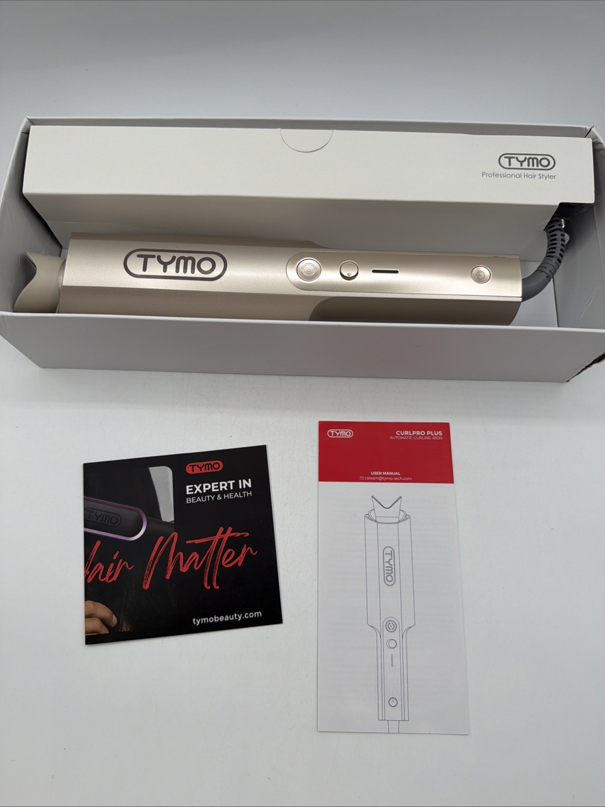 TYMO CurlPro Plus Automatic Rotating Curling Iron – Upgraded Long Barrel 1.25”