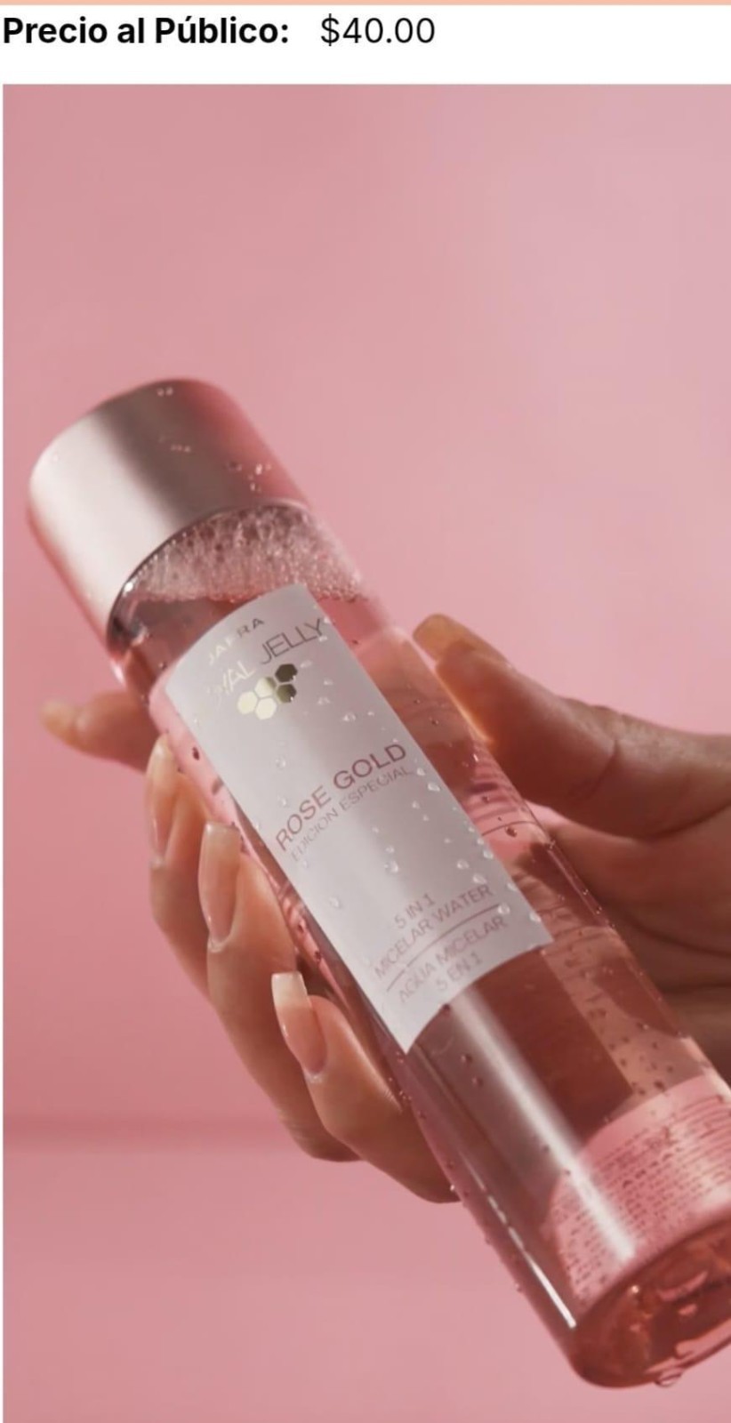 JAFRA Royal Jelly Rose Gold Micellar Water Body Mist for Women, 3 fl oz